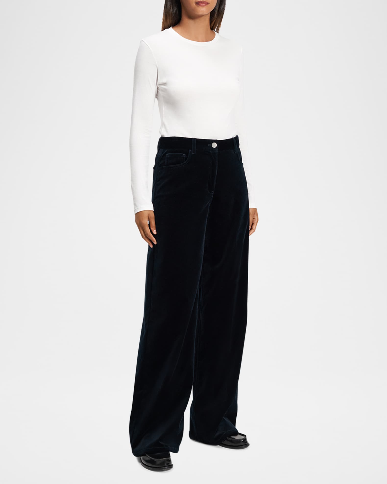 Relaxed Straight Velvet Jeans 1