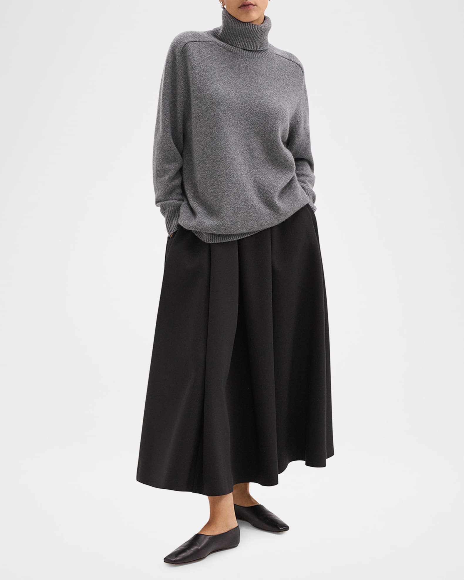 セオリー Theory CASHMERE/ BASIC TNECK （ブラック） セオリー Theory CASHMERE/ BASIC TNECK （ブラック