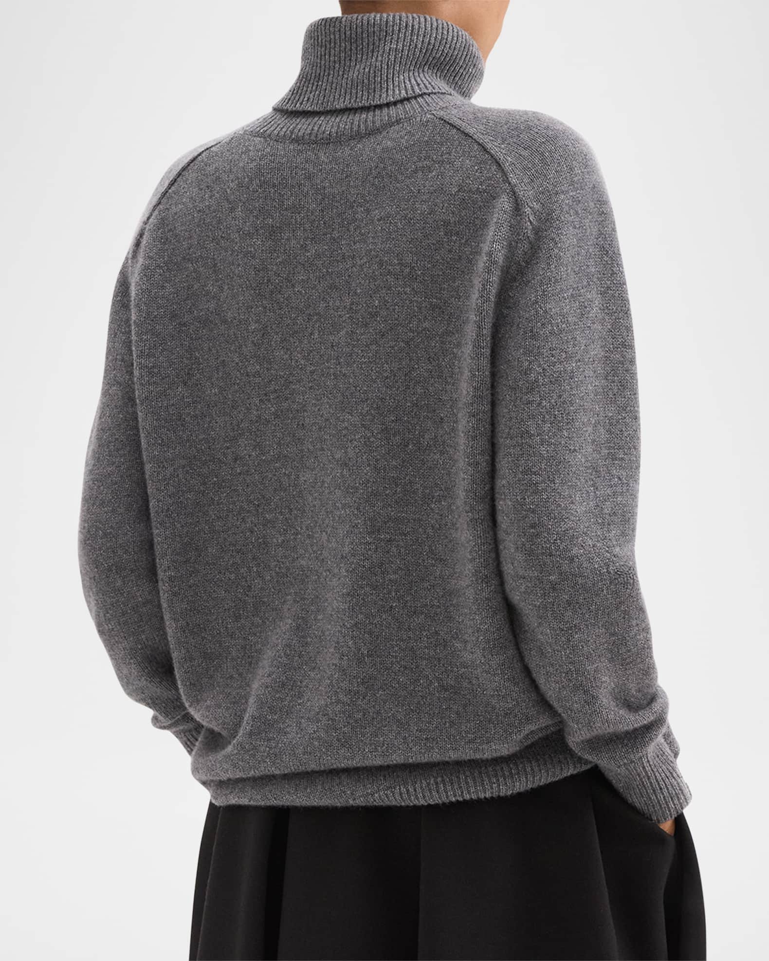 Theory Long Oversized Cashmere Turtleneck Sweater | Neiman