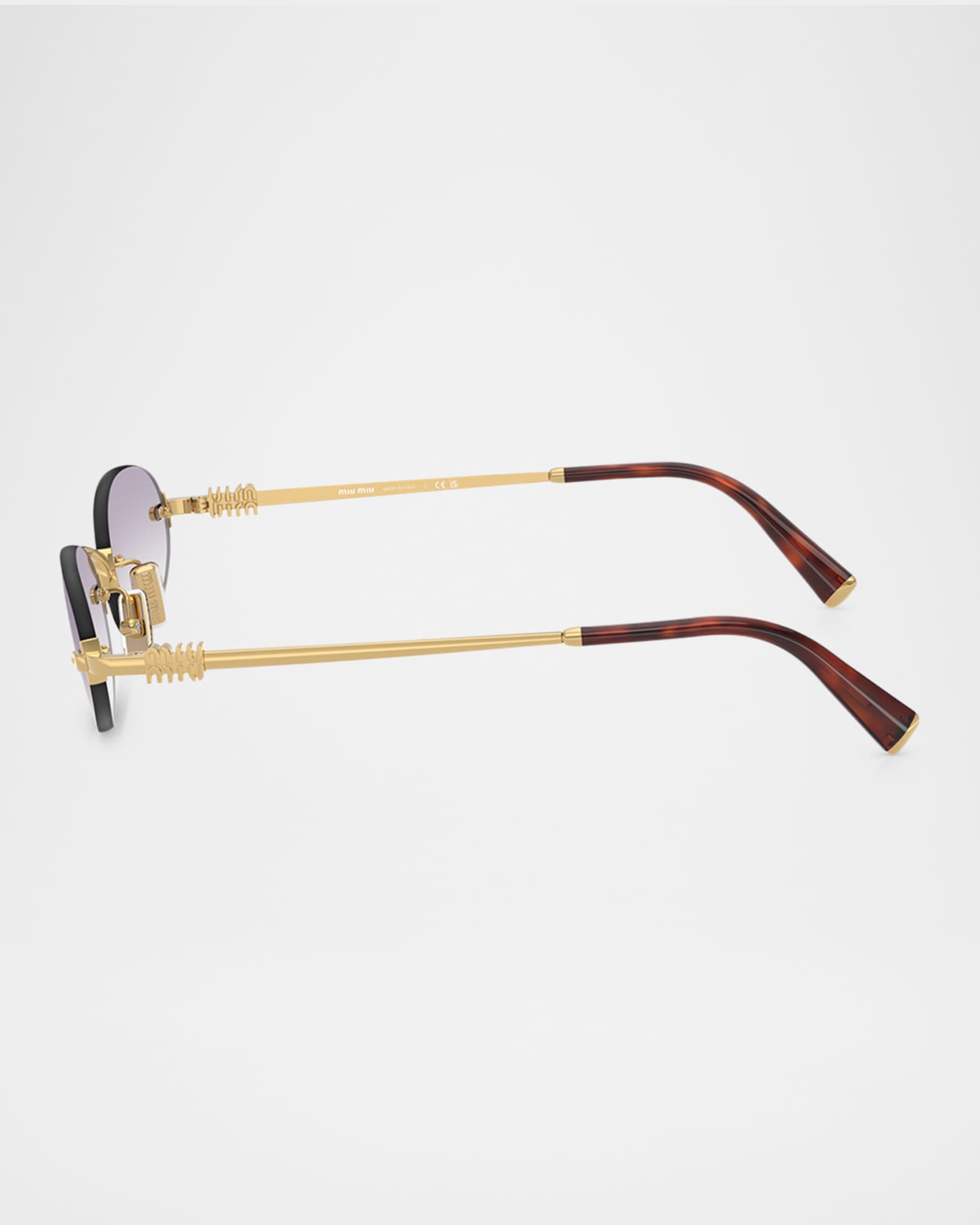 Logo Metal Oval Sunglasses 1