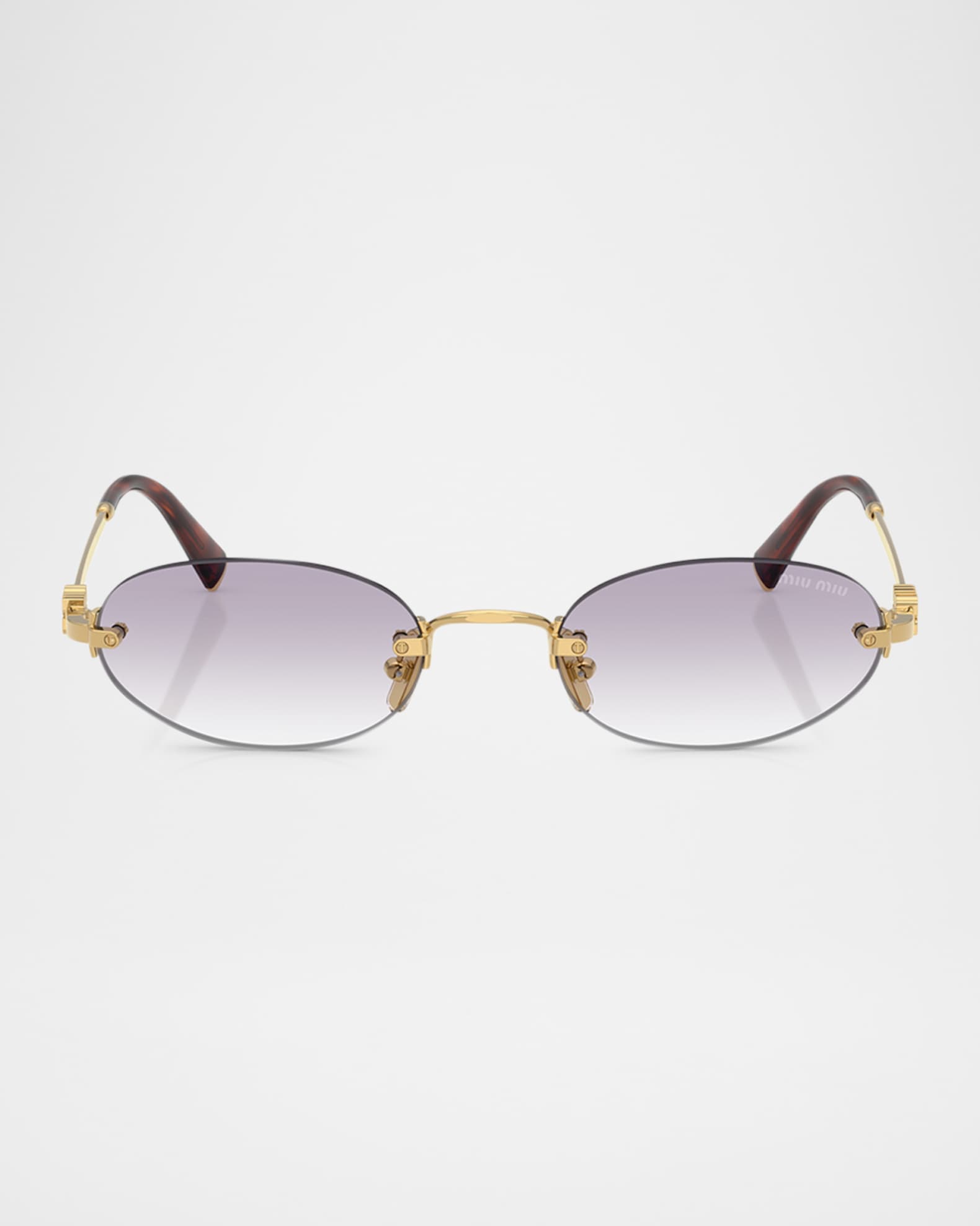 Logo Metal Oval Sunglasses 0