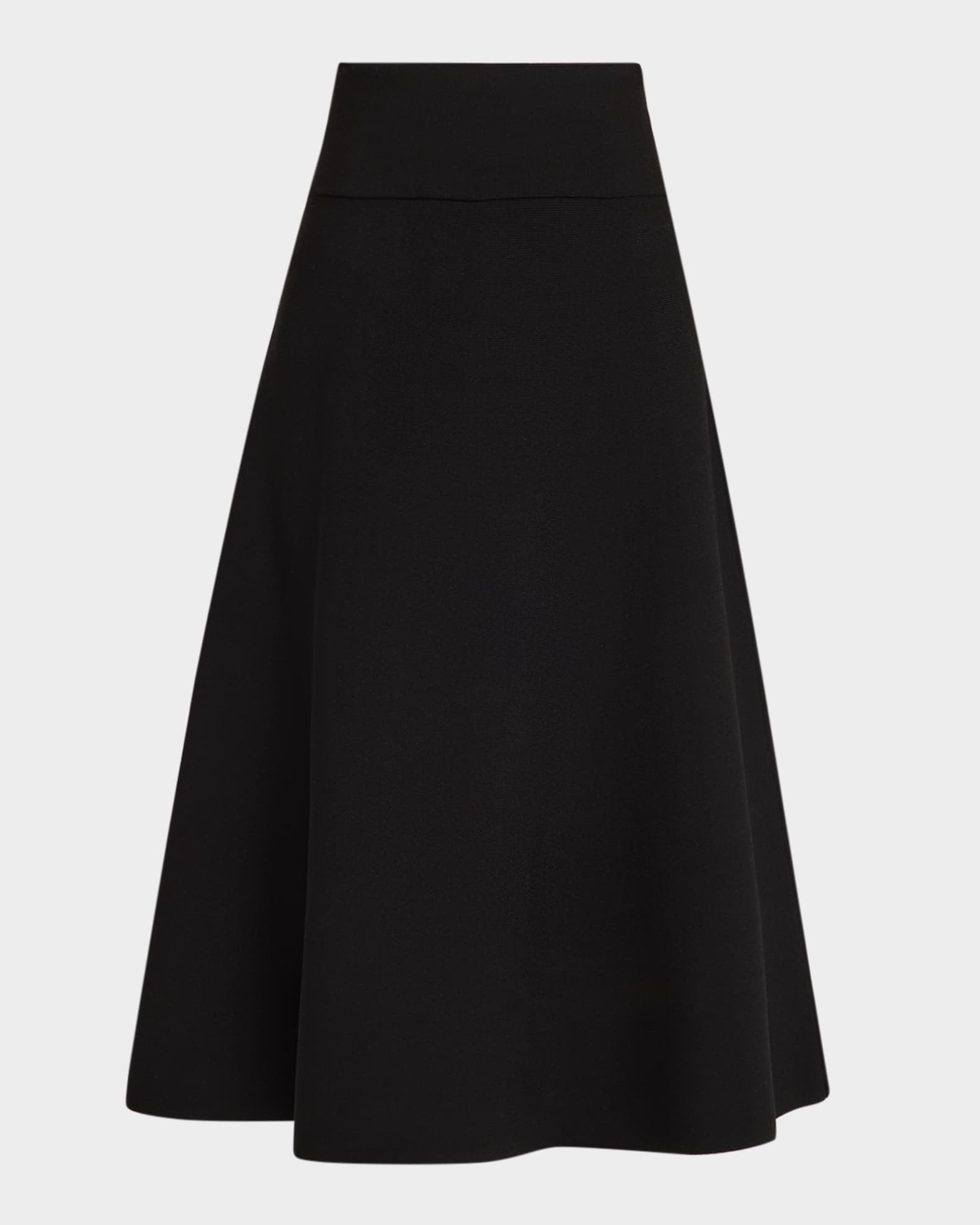 Knit A-Line Midi Skirt 0