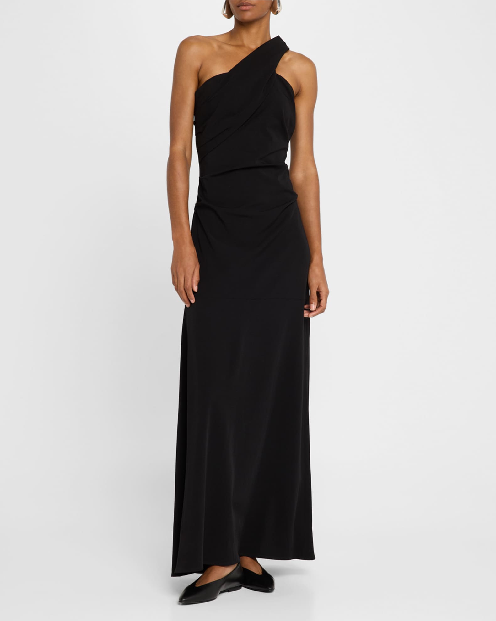 Twisted Knot One-Shoulder Maxi Dress 1
