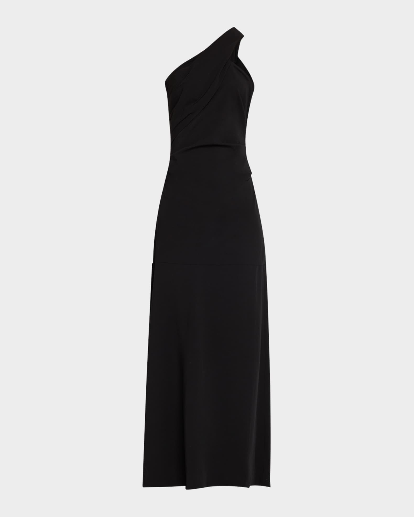 Twisted Knot One-Shoulder Maxi Dress 0