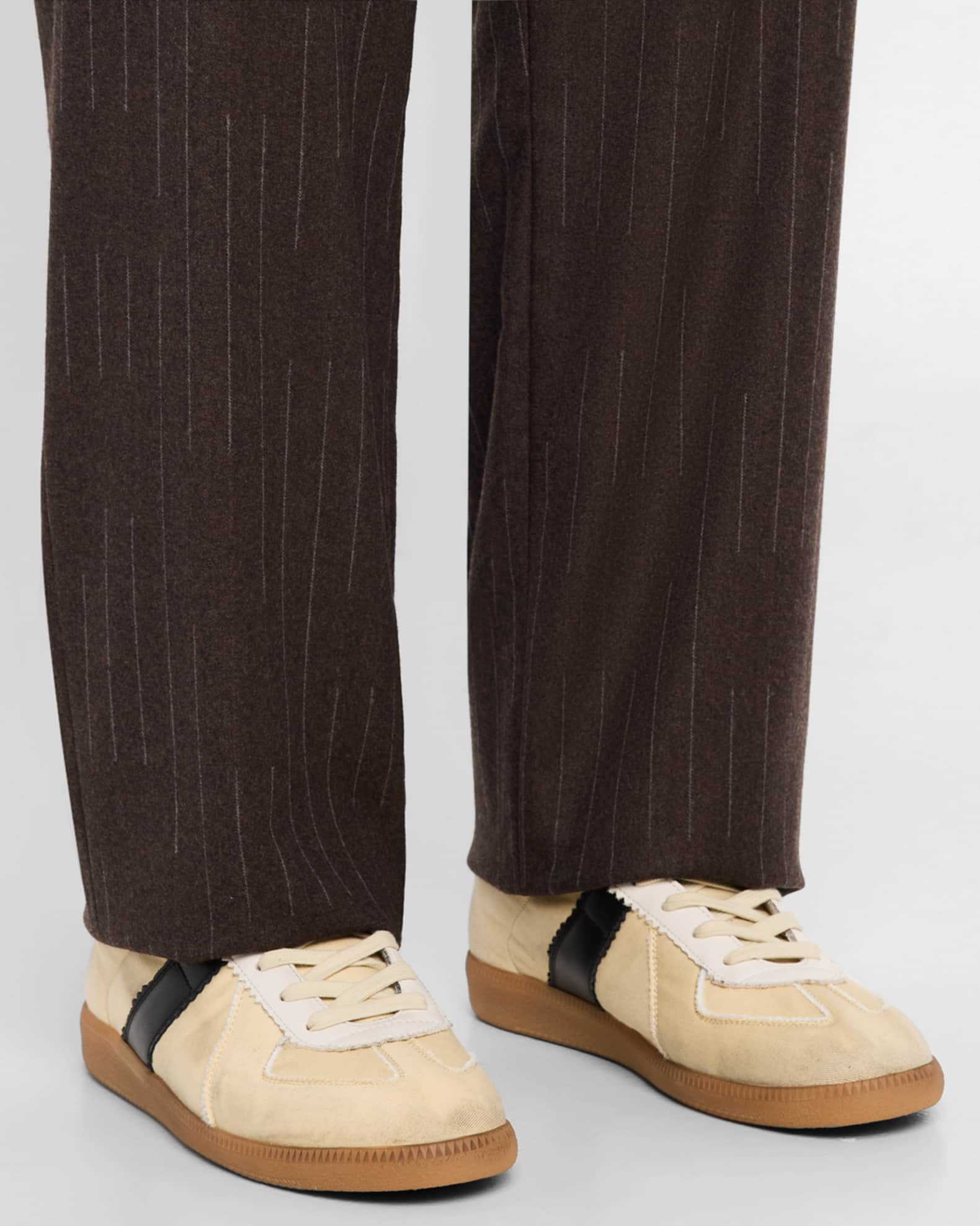 Maison Margiela Men's Replica Textile and Leather Low-Top