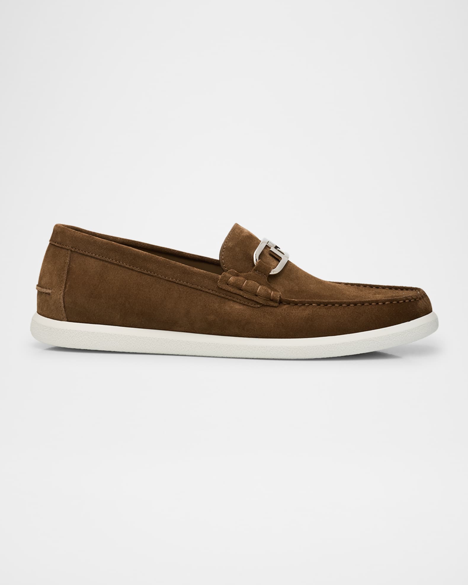 Fendi Men s O Lock Suede Bit Loafers Neiman Marcus