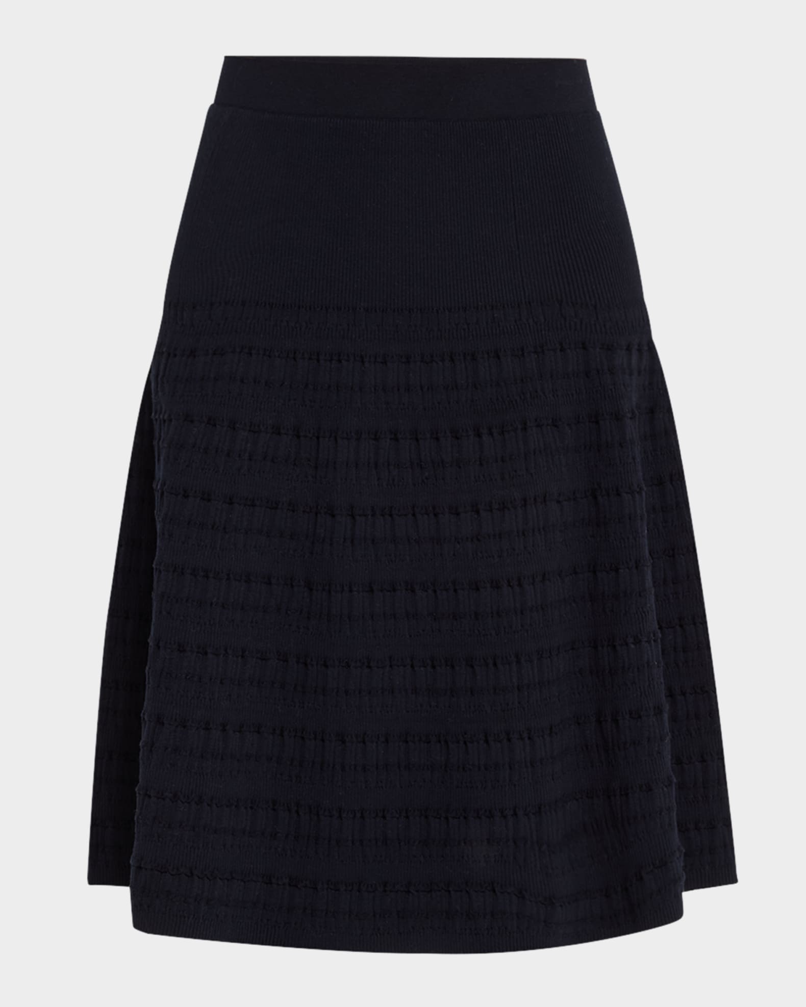 A-Line Textured Knit Skirt 0
