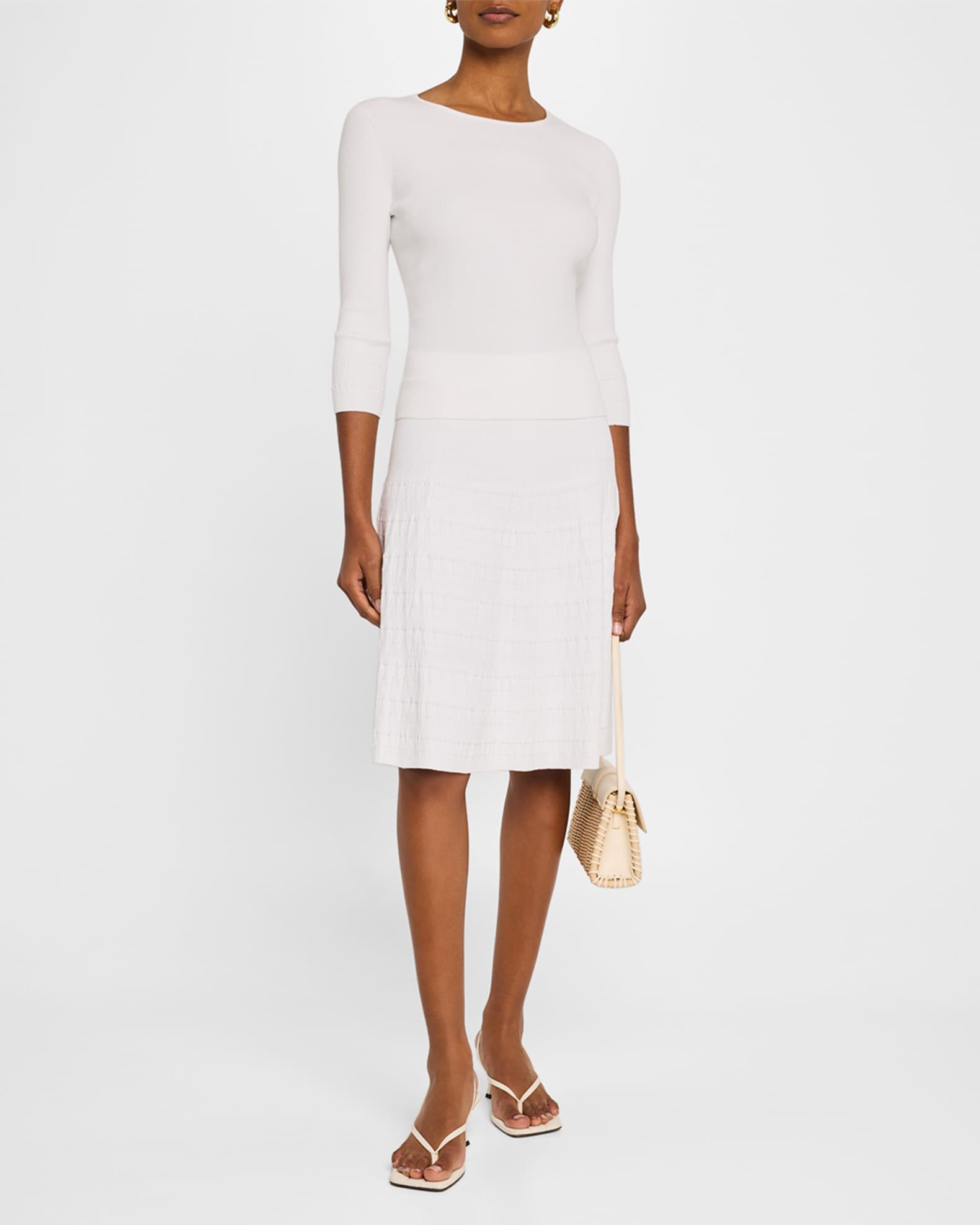 Ribbed 3/4-Sleeve Top 1