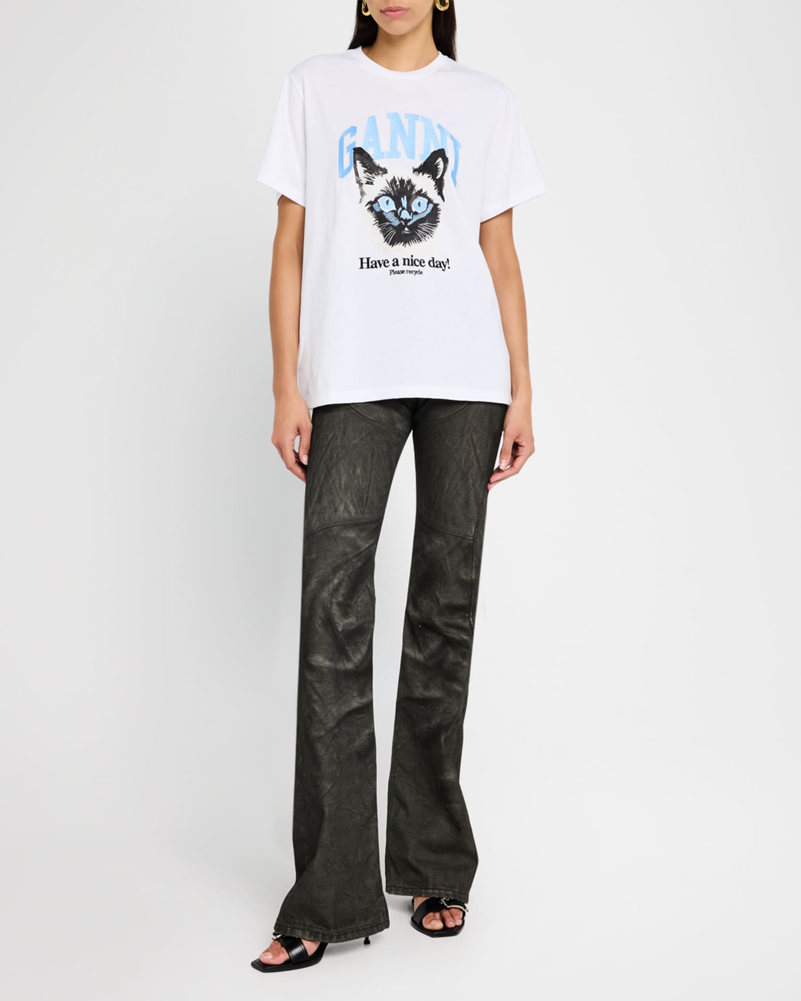 Basic Jersey Cat Relaxed T-Shirt 1
