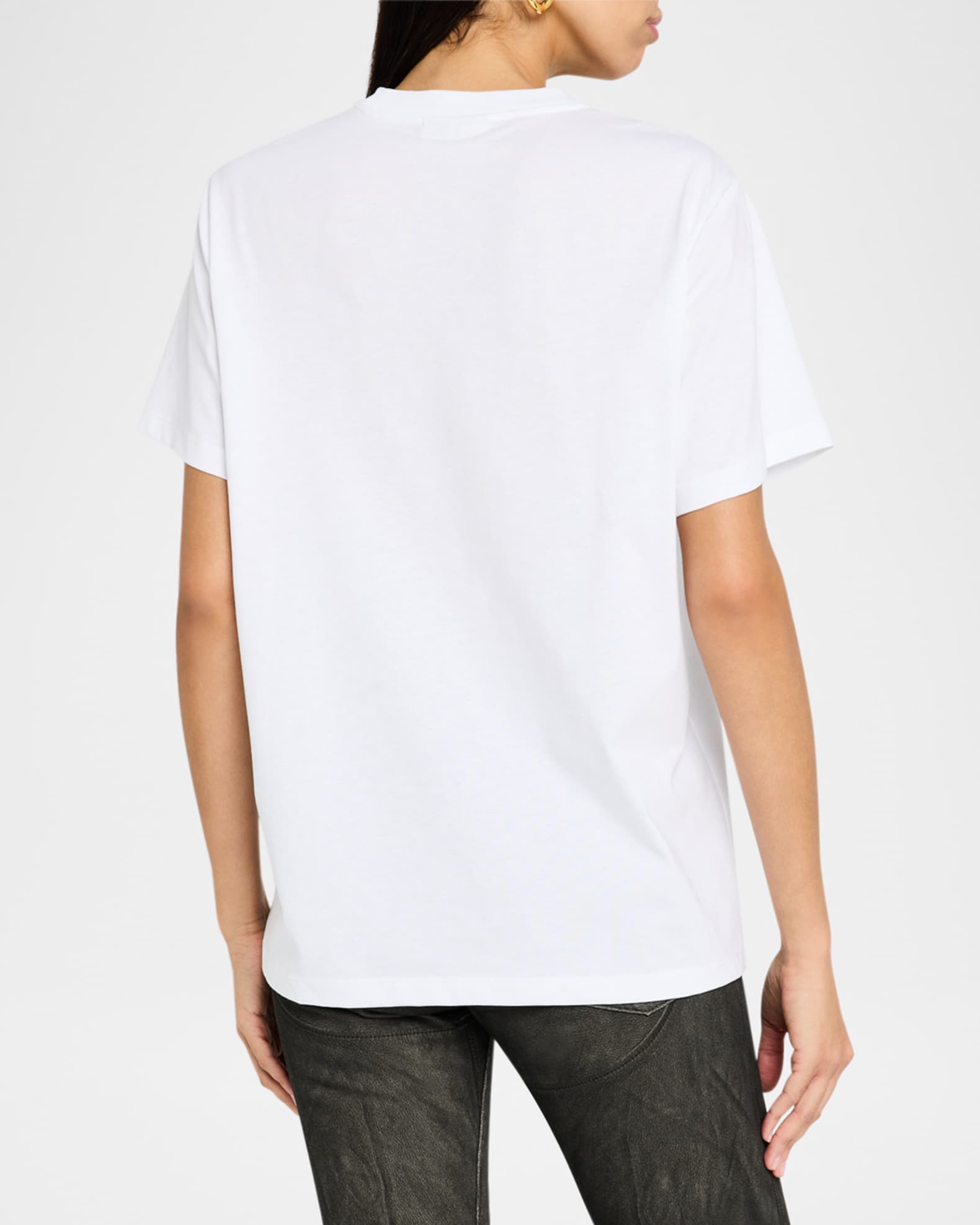 Ganni Basic Jersey Cat Relaxed T-Shirt | Neiman Marcus