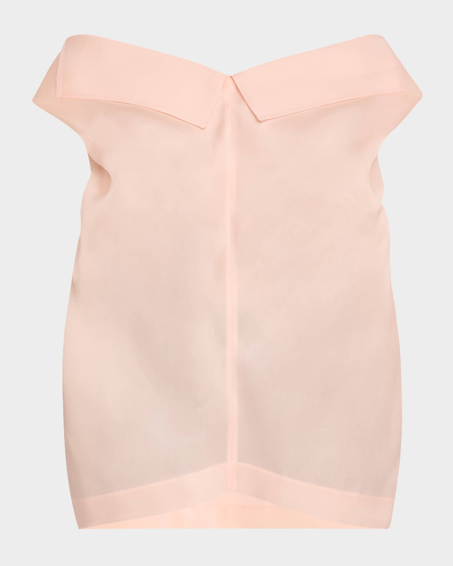 Selly Collared V-Neck Silk Top 0