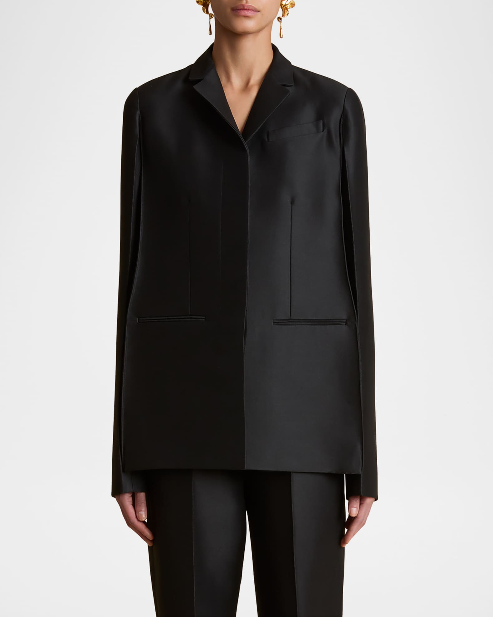 【送料&関税込】Khaite Crittan Jacket Khaite Crittan Single-Breasted Jacket | Neiman Marcus