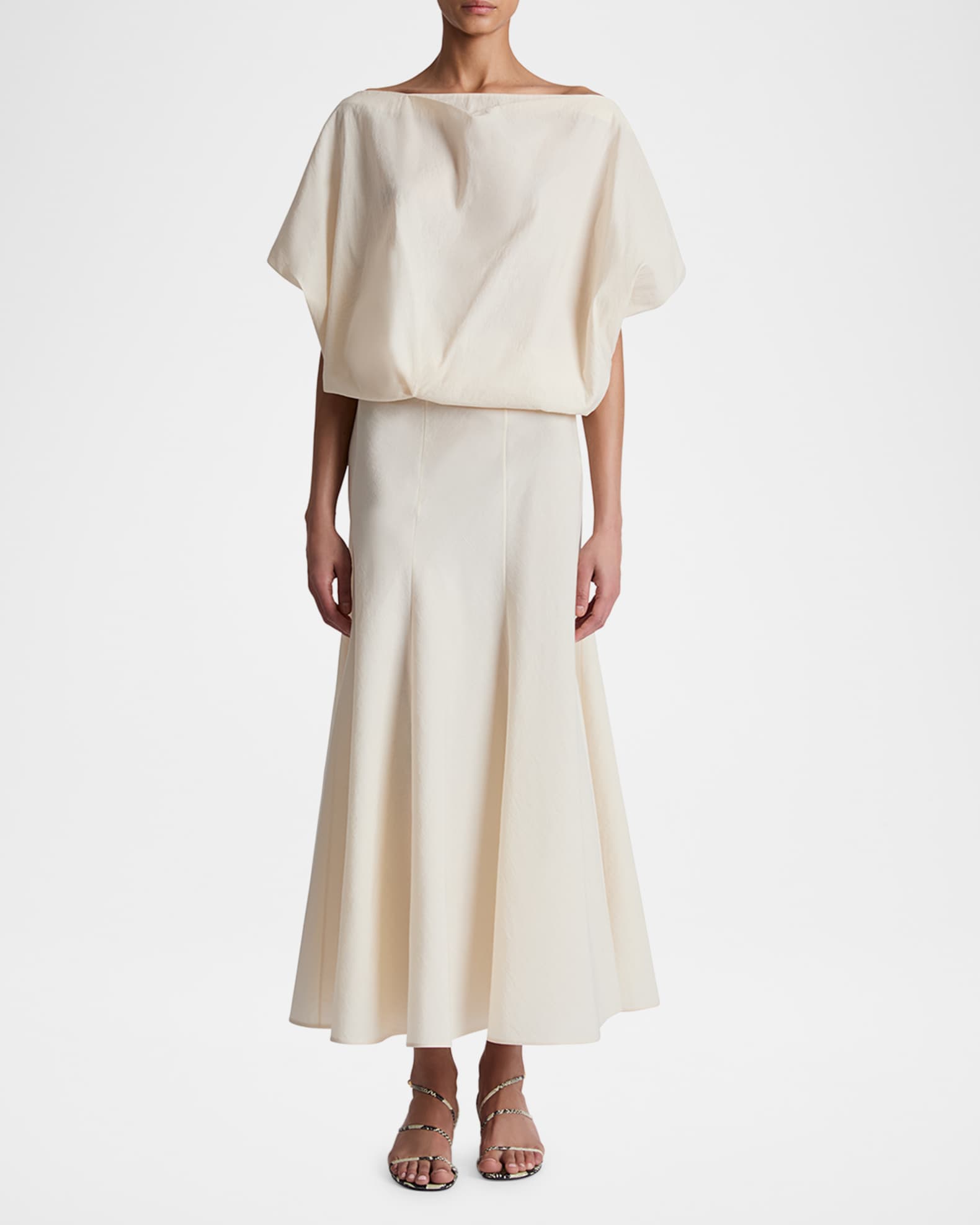 Lenno Paneled Midi Trumpet Skirt 1