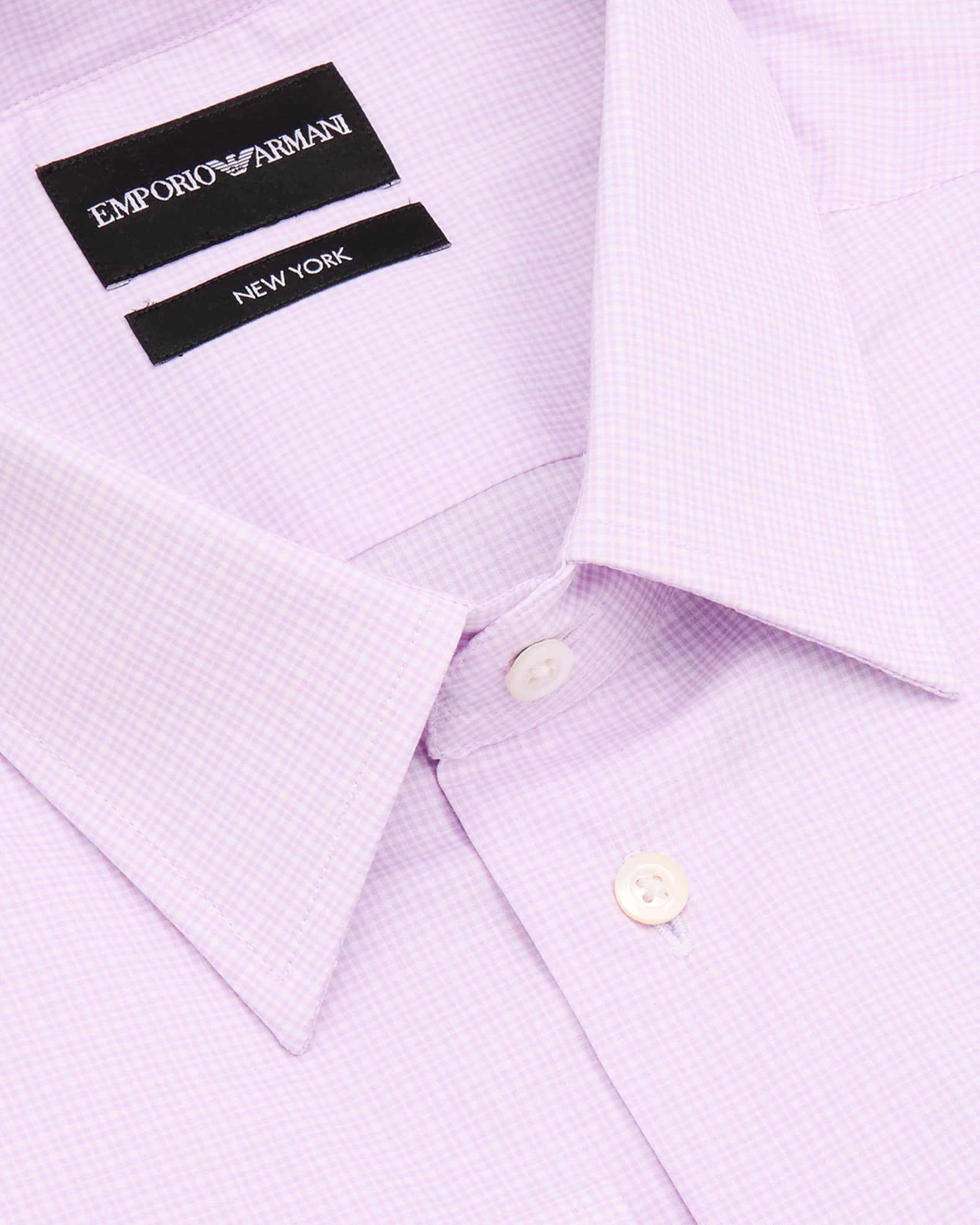 Men's Cotton Stretch Micro-Check Dress Shirt - Thumbnail 2