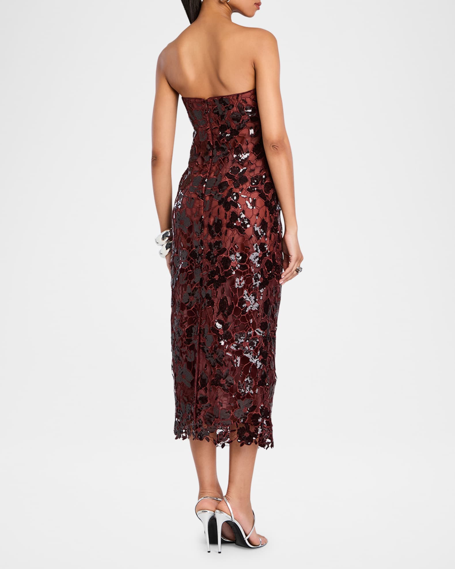 Karter Strapless Lace Midi Dress 1