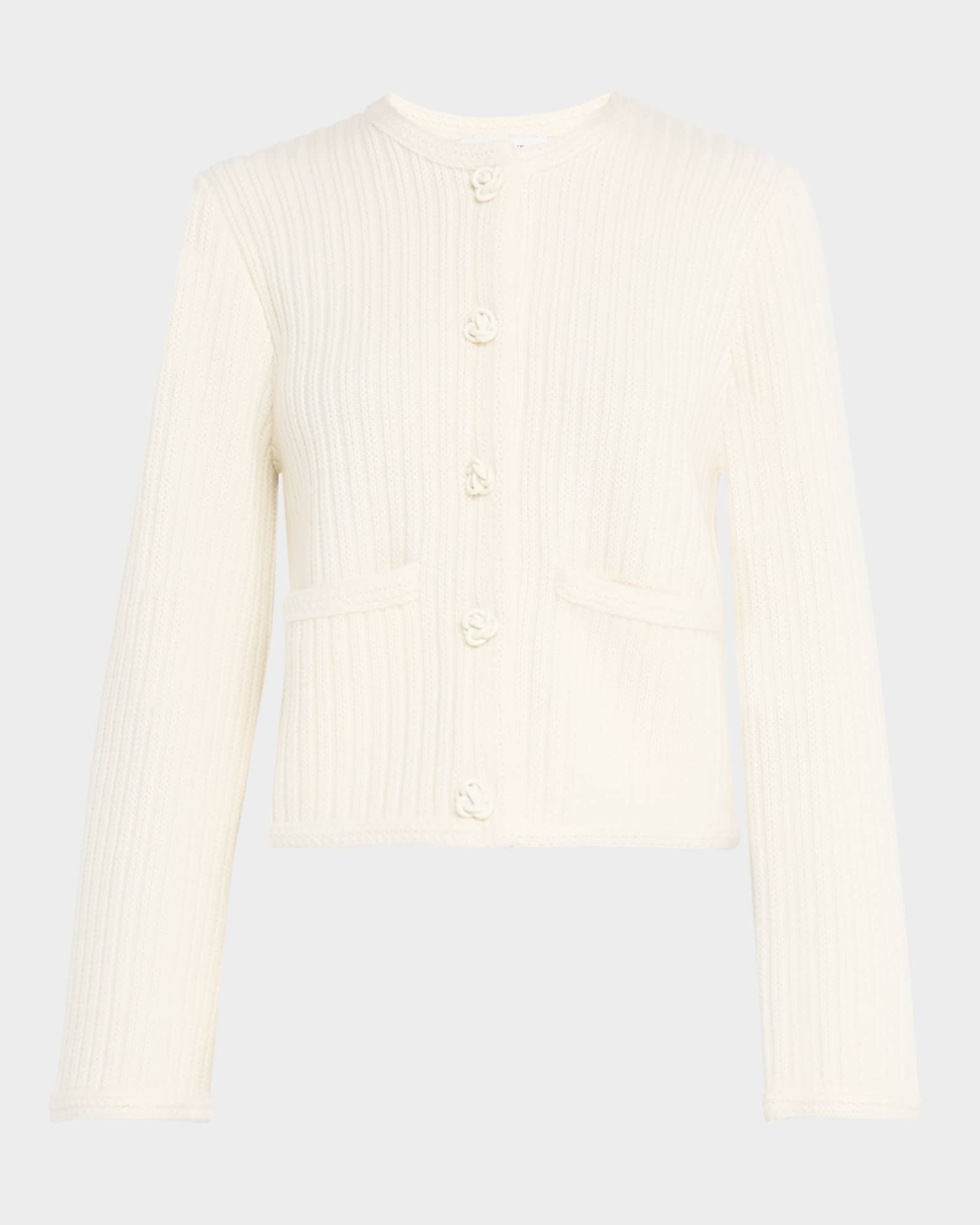 Wool-Cashmere Cardigan Jacket 0