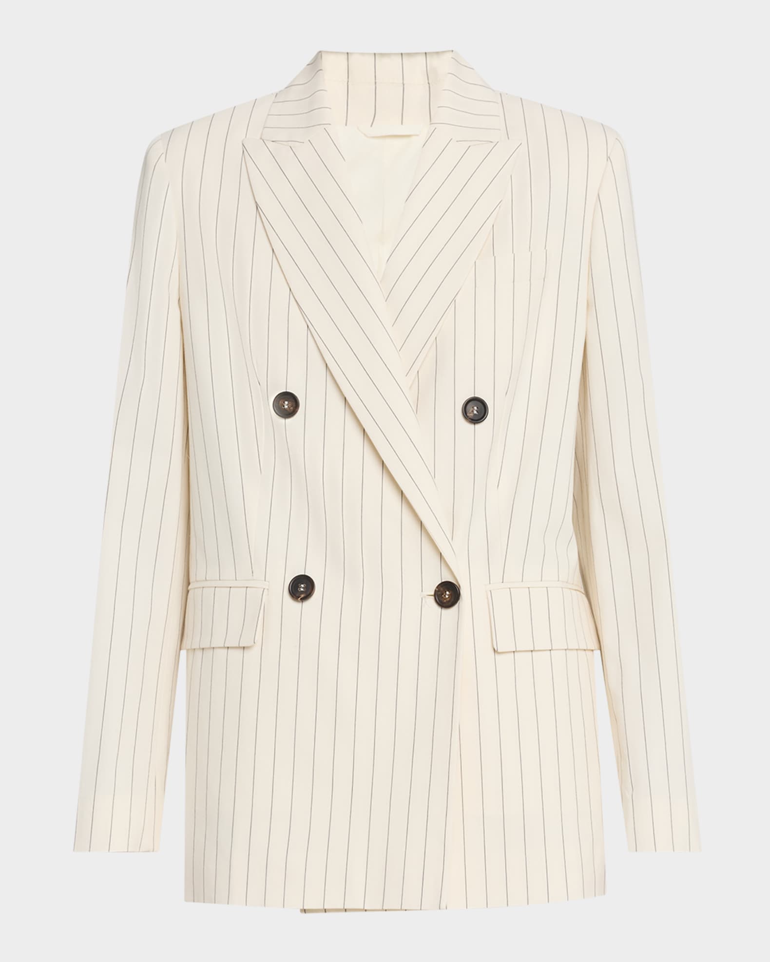 Pinstripe Double-Breasted Jacket 0