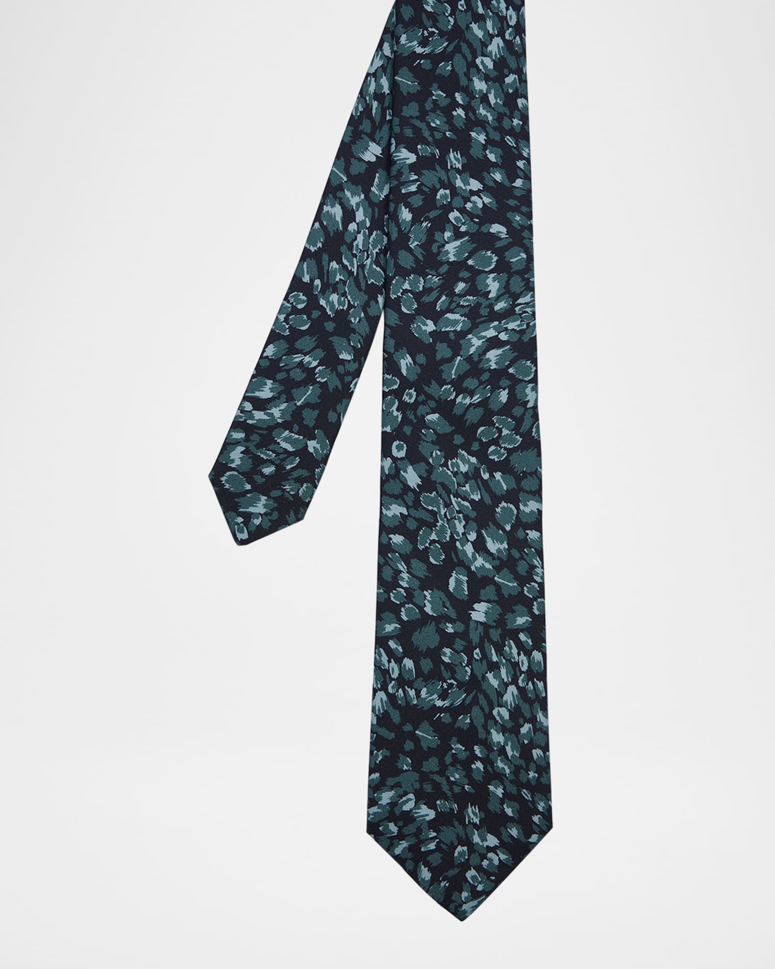 Men's Leopard-Print Silk Tie 0