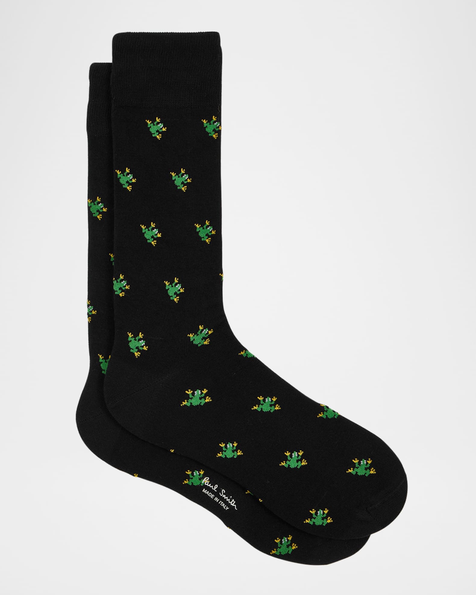 Men's Animal-Print Cotton-Stretch Crew Socks 0