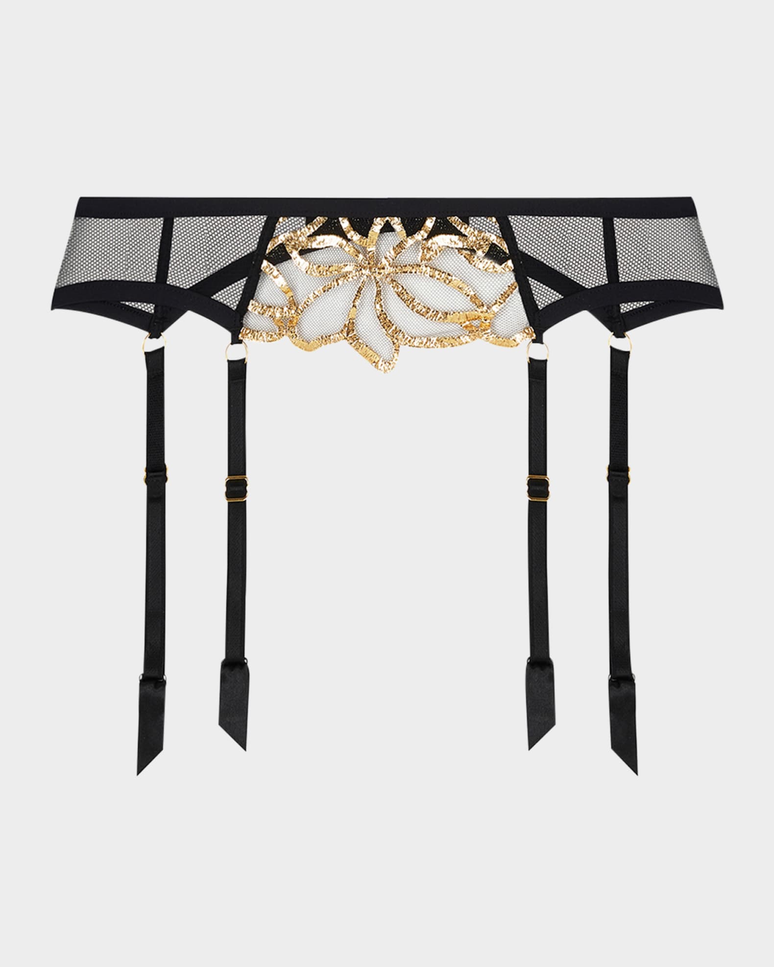 Eclats D'Or Embroidered Suspender Belt 0