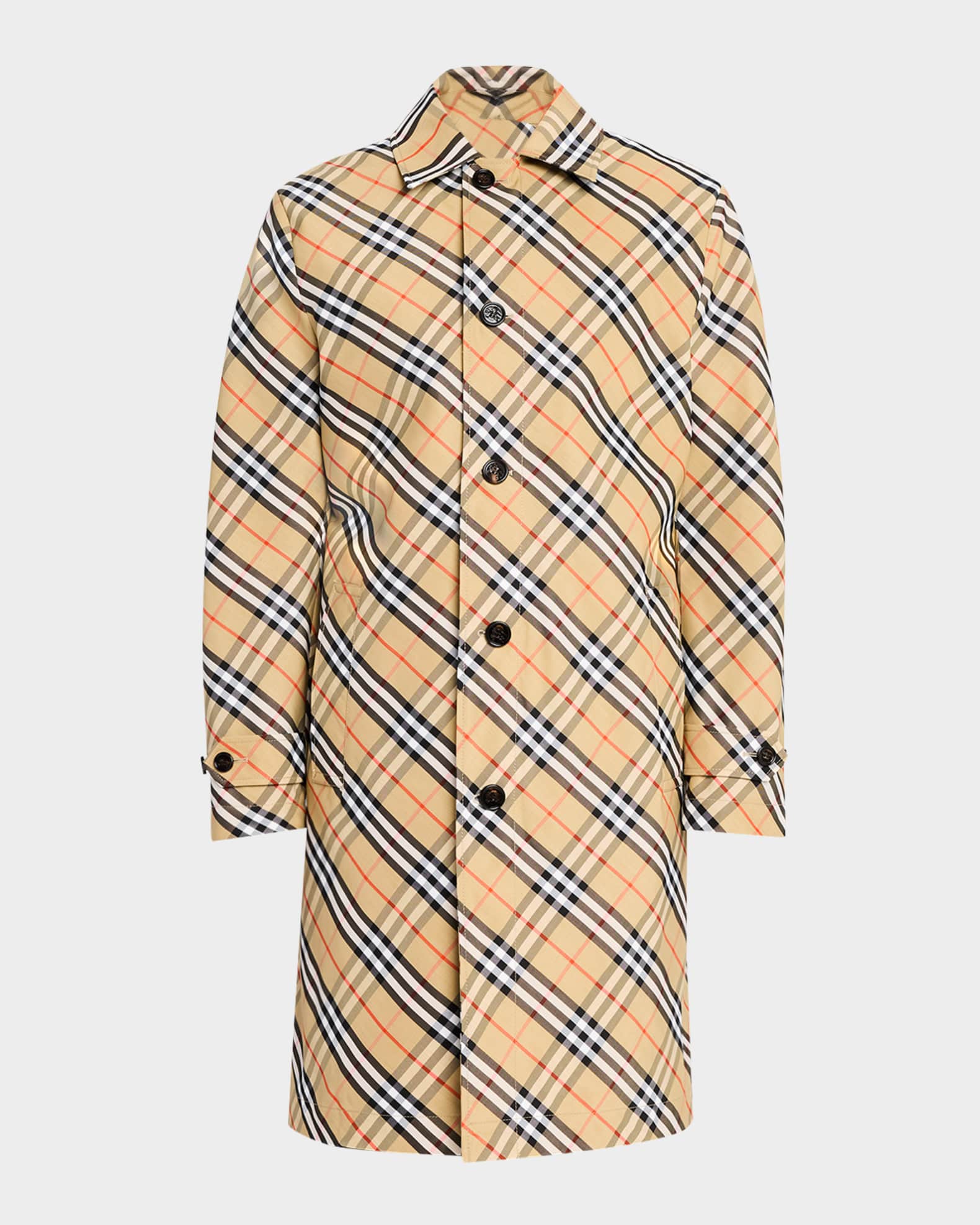 Men's Check Topcoat 0