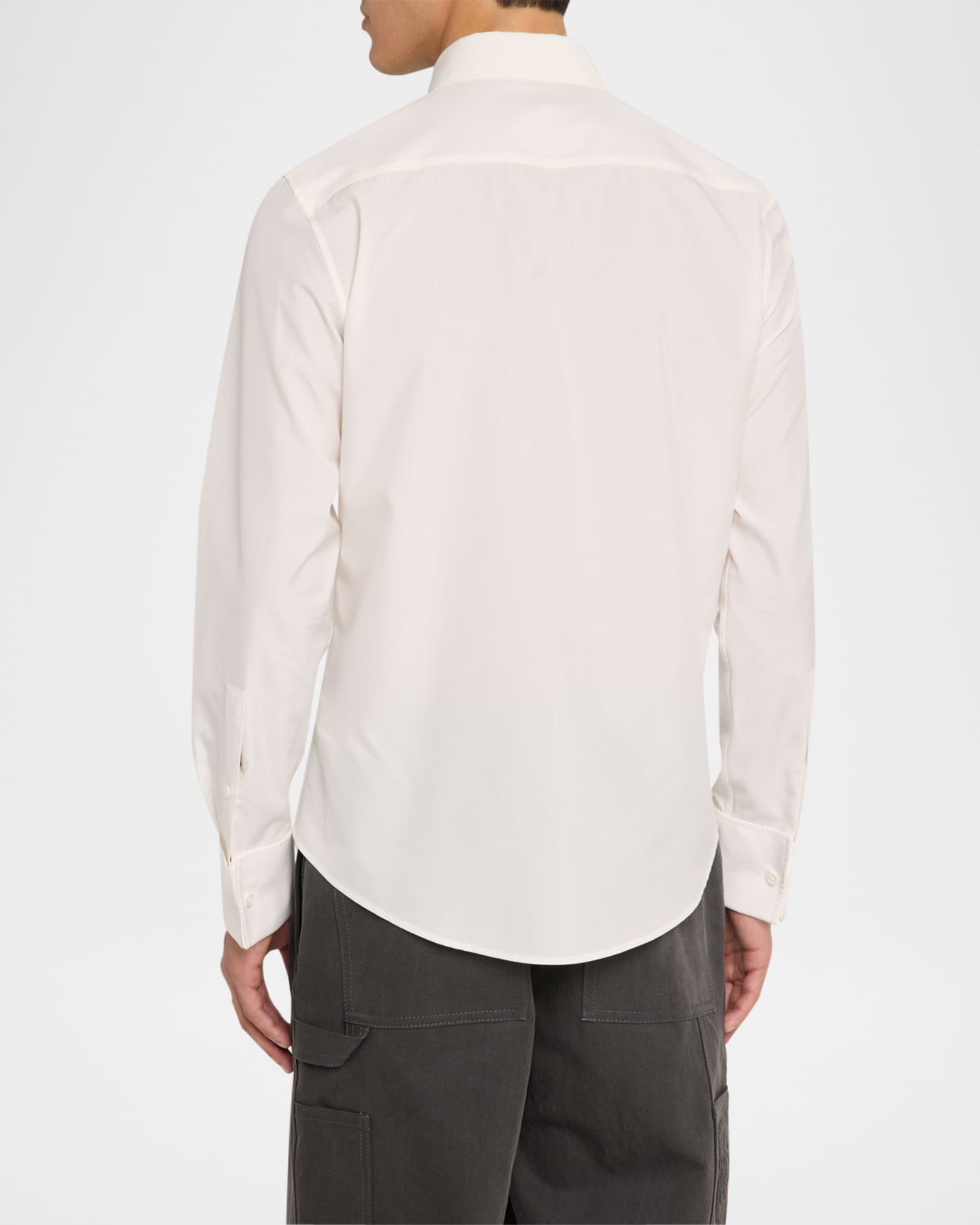 Burberry Men's Cotton-Silk Tuxedo Shirt | Neiman Marcus