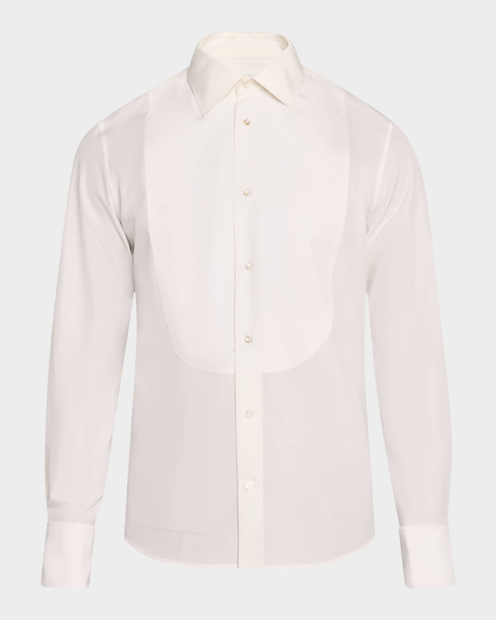 Men's Cotton-Silk Tuxedo Shirt 0