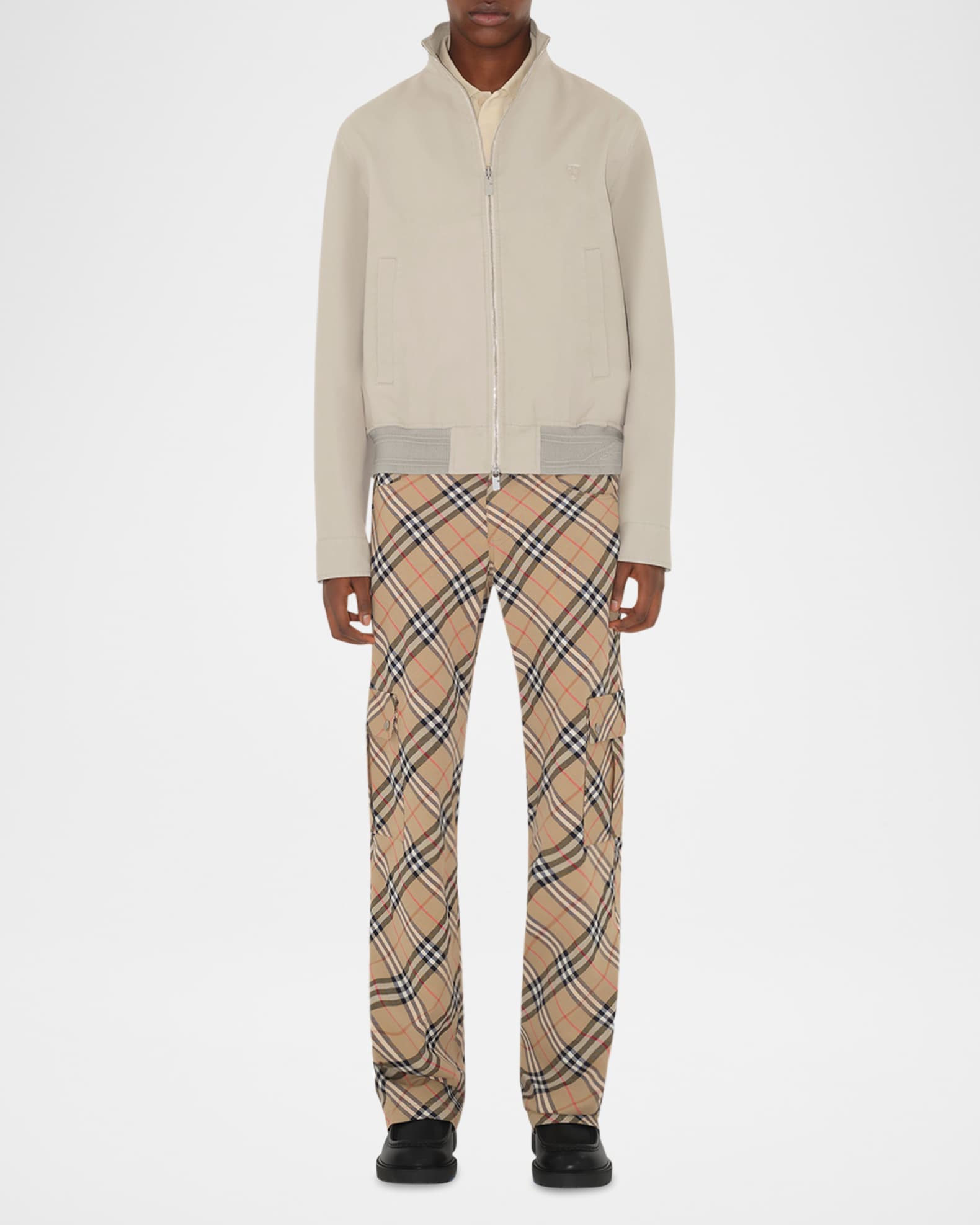 Men's Check Cargo Trousers 1