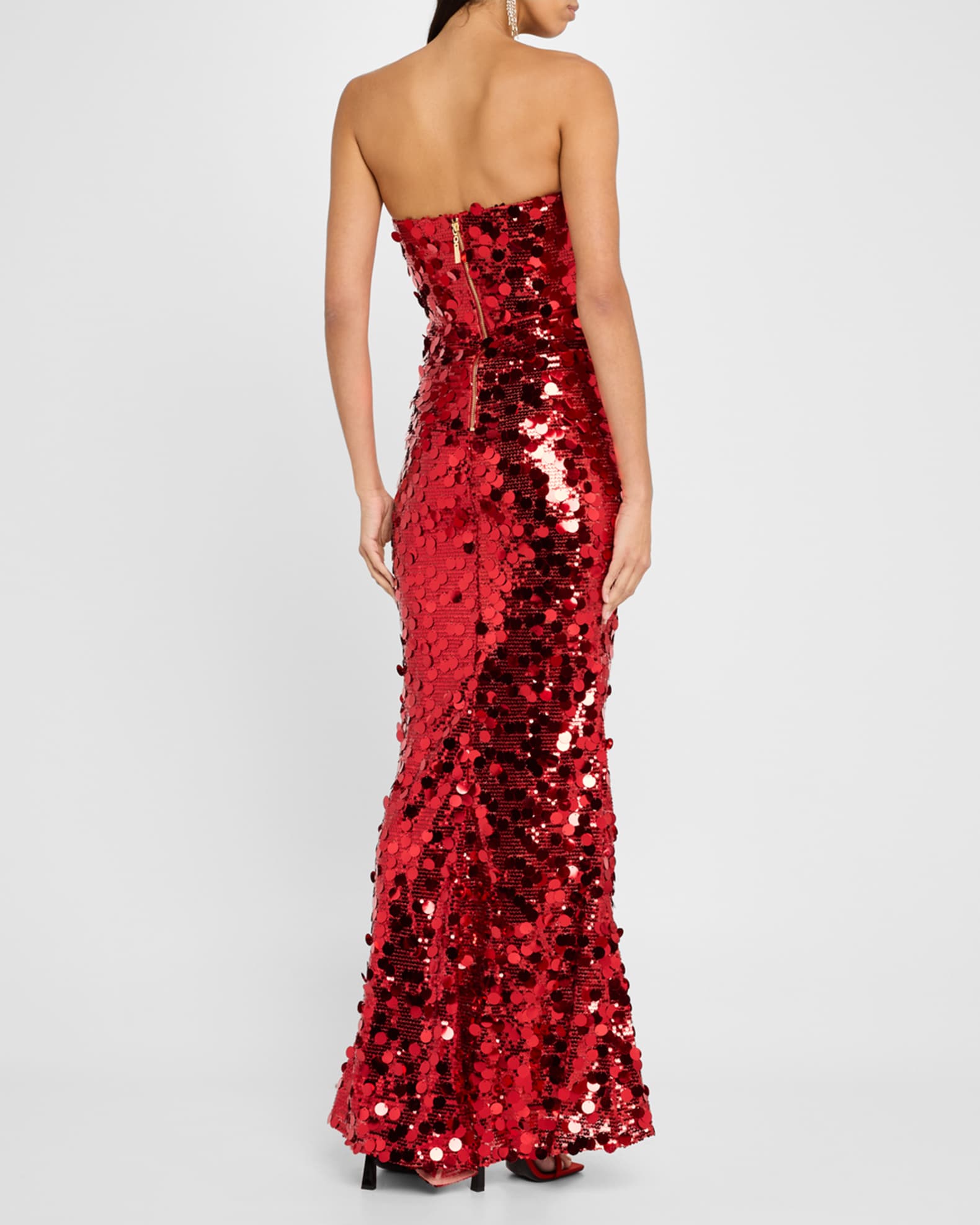 Bronx and Banco Farah Strapless Sequin Column Gown Neiman Marcus