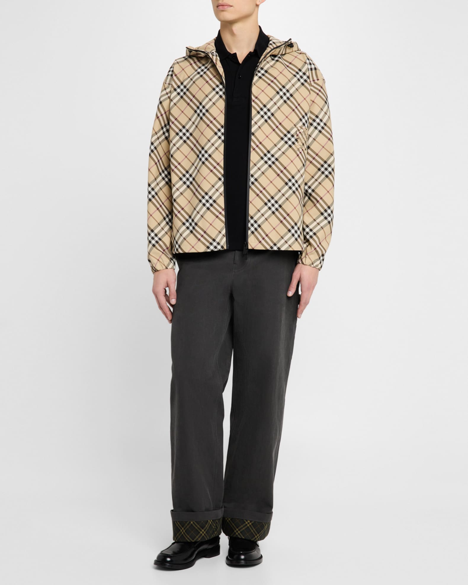 Men's Check Twill Anorak 1