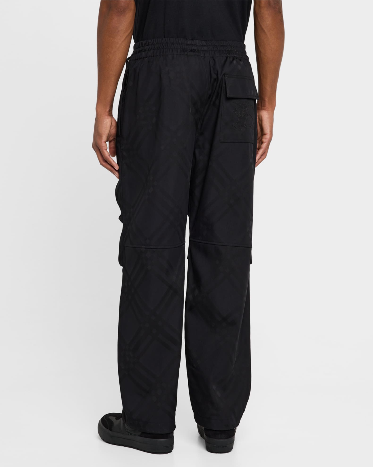 Men's Tonal Check Pull-On Trousers