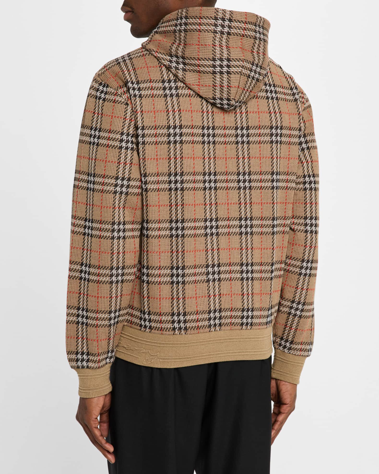 爆売り！ Burberry Men's Check Full-Zip Hoodie | Neiman Marcus トップス