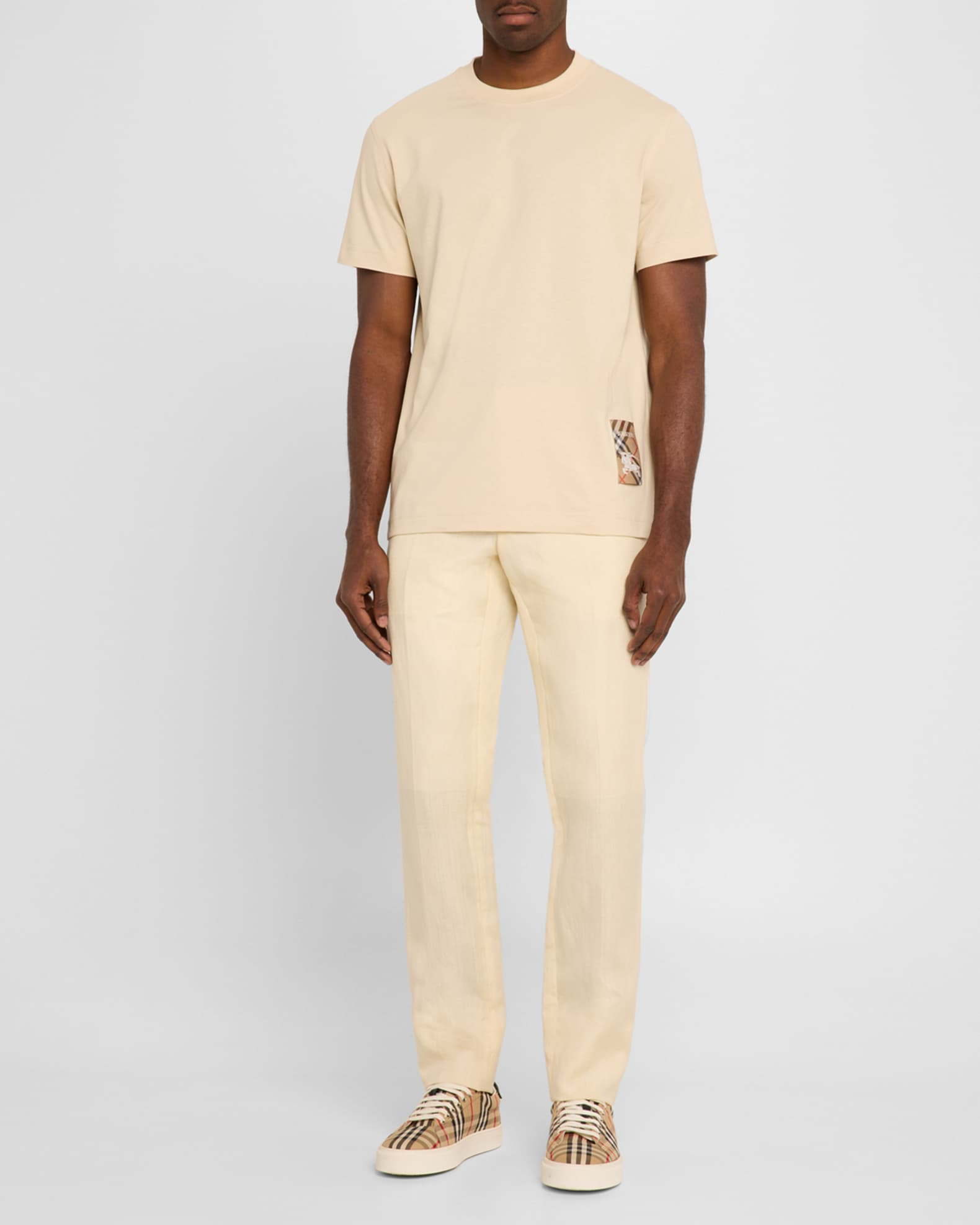 Men's Check Label T-Shirt - Thumbnail 2