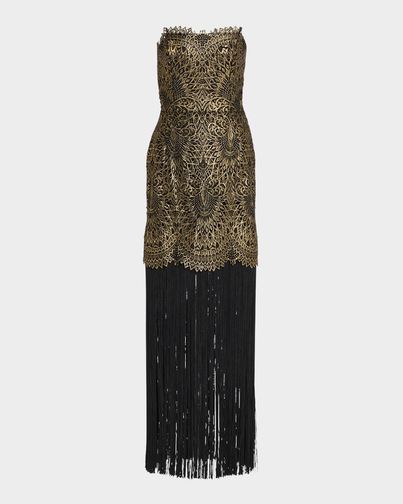 Anthropologie ★ Helsi Naomi Strapless llic Fringe Dress Helsi Naomi Strapless Metallic Fringe Midi Dress | Anthropologie