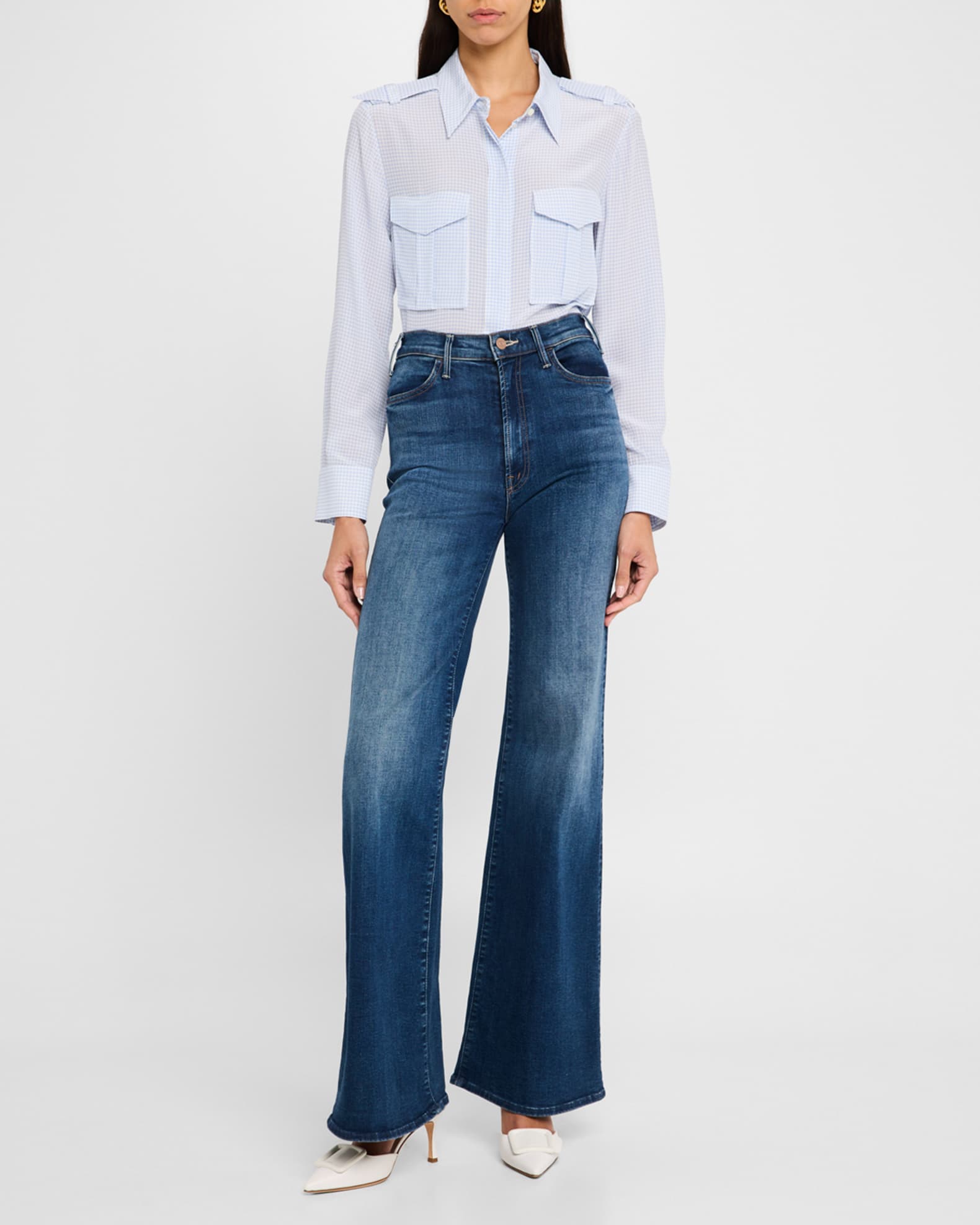 Vichy Love Button-Down Gingham Blouse 1