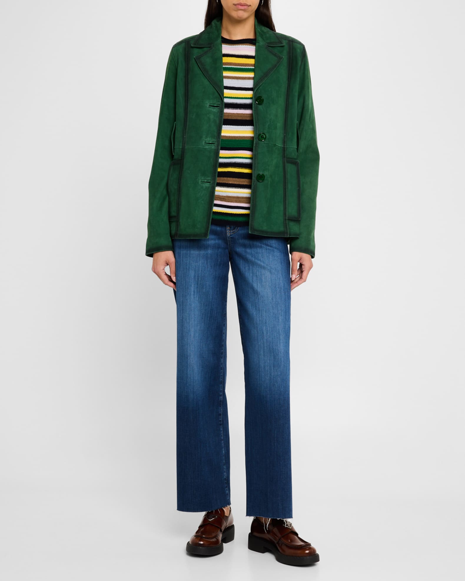 Colorful Luxury Striped Cashmere Pullover 1