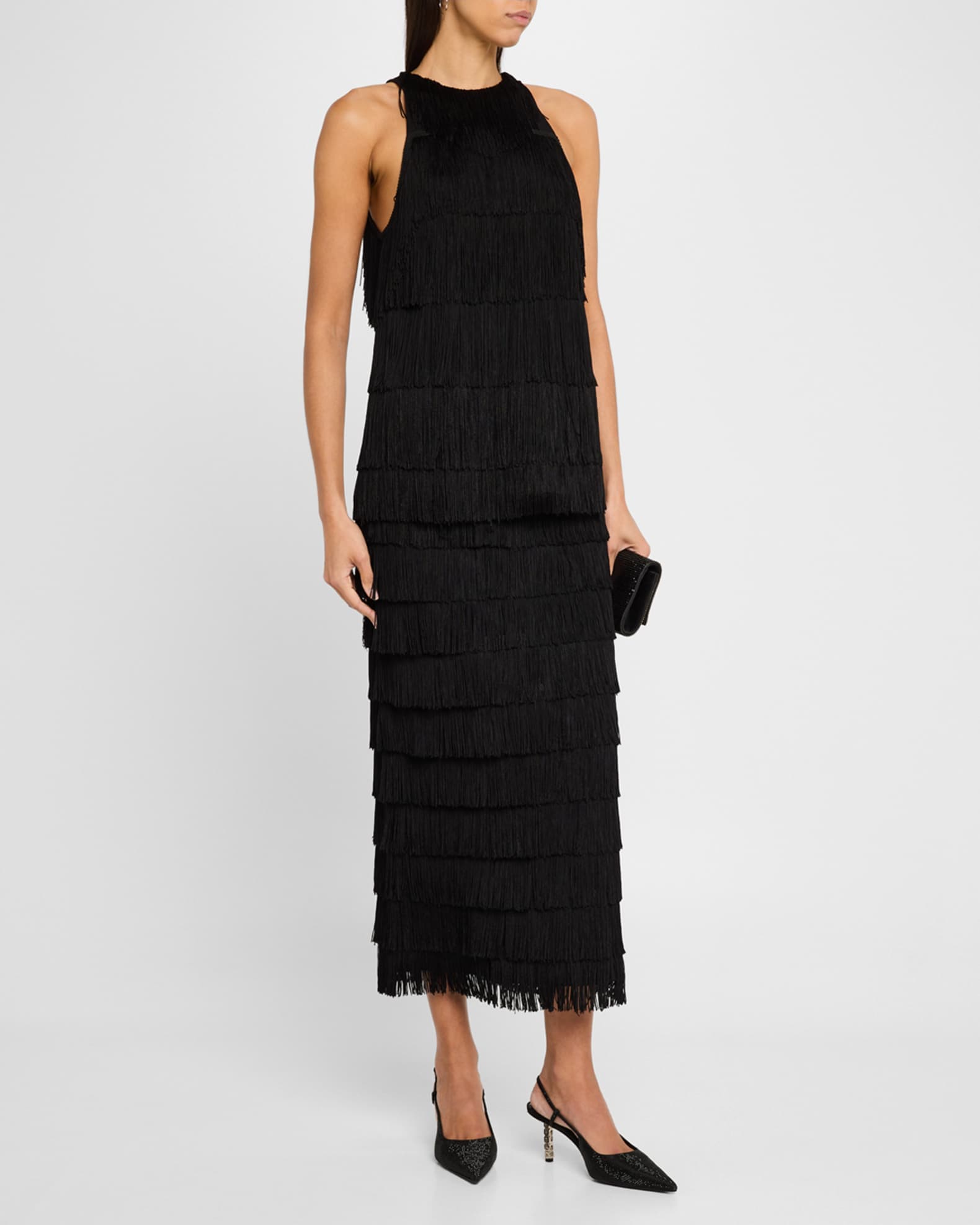 Emotional Essence II Fringe Tiered Midi Skirt 1