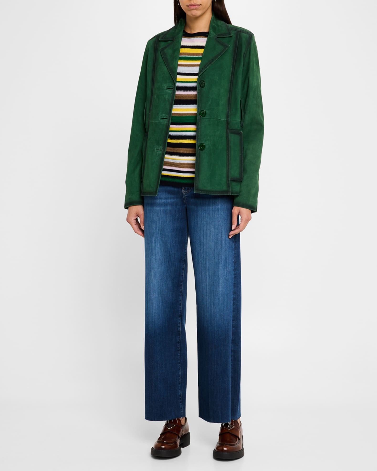Soft Touch Button-Down Suede Jacket 1