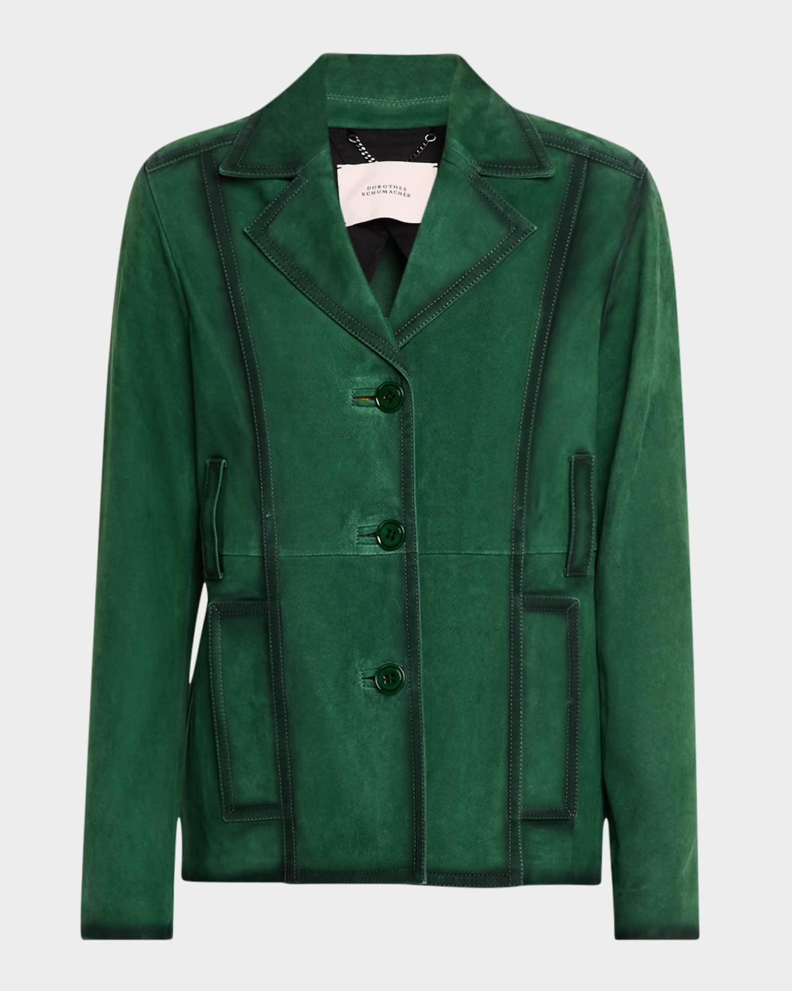 Soft Touch Button-Down Suede Jacket 0
