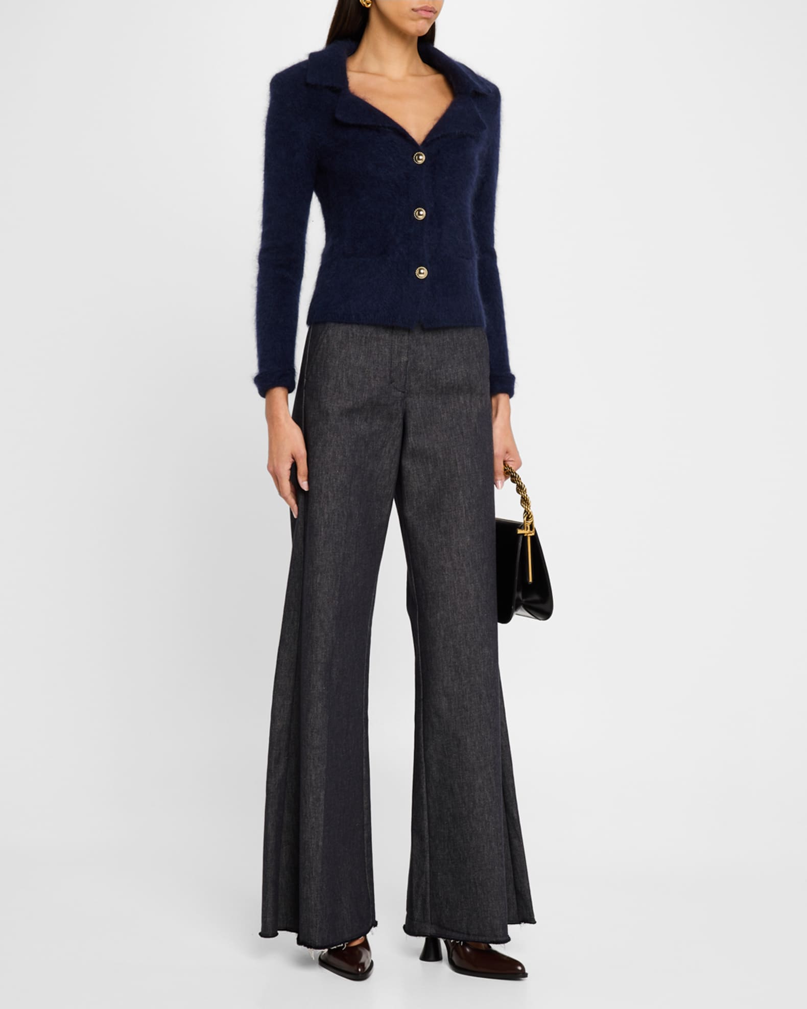 Fluffy Statements Button-Down Knit Cardigan 1