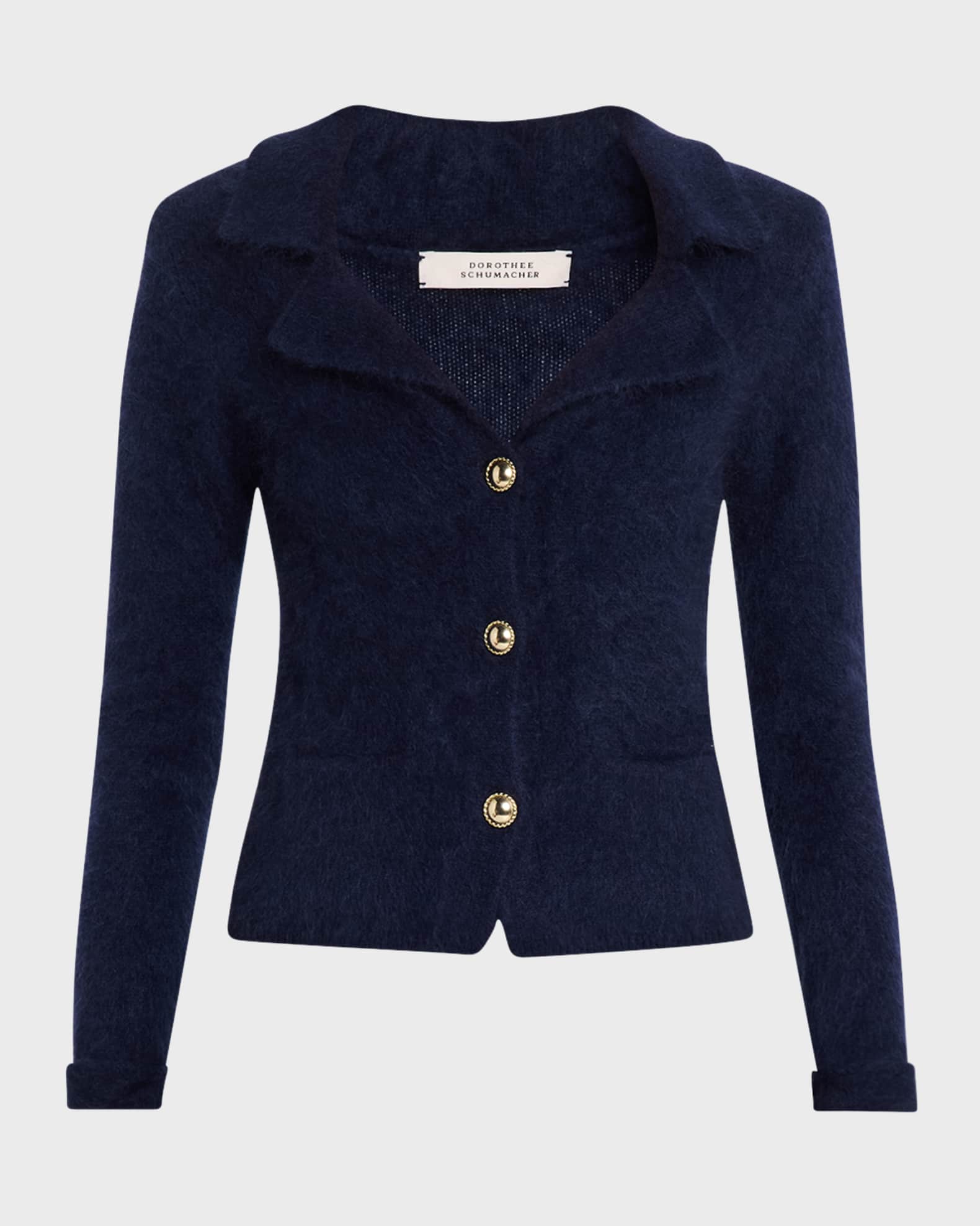 Fluffy Statements Button-Down Knit Cardigan 0