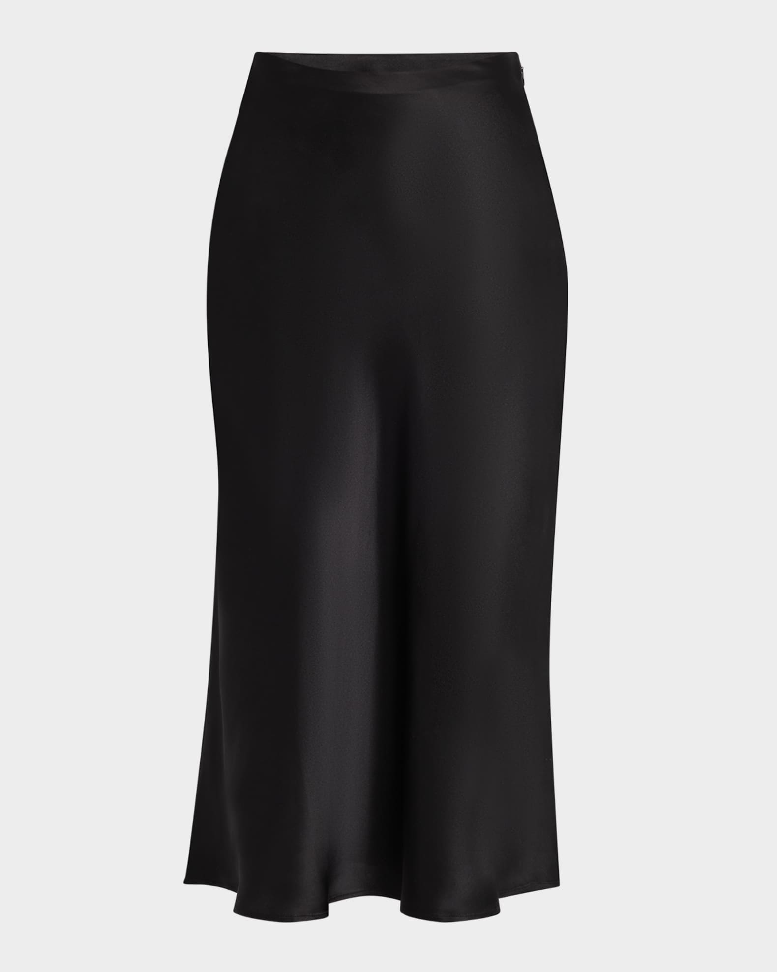 Silk Midi Slip Skirt 0