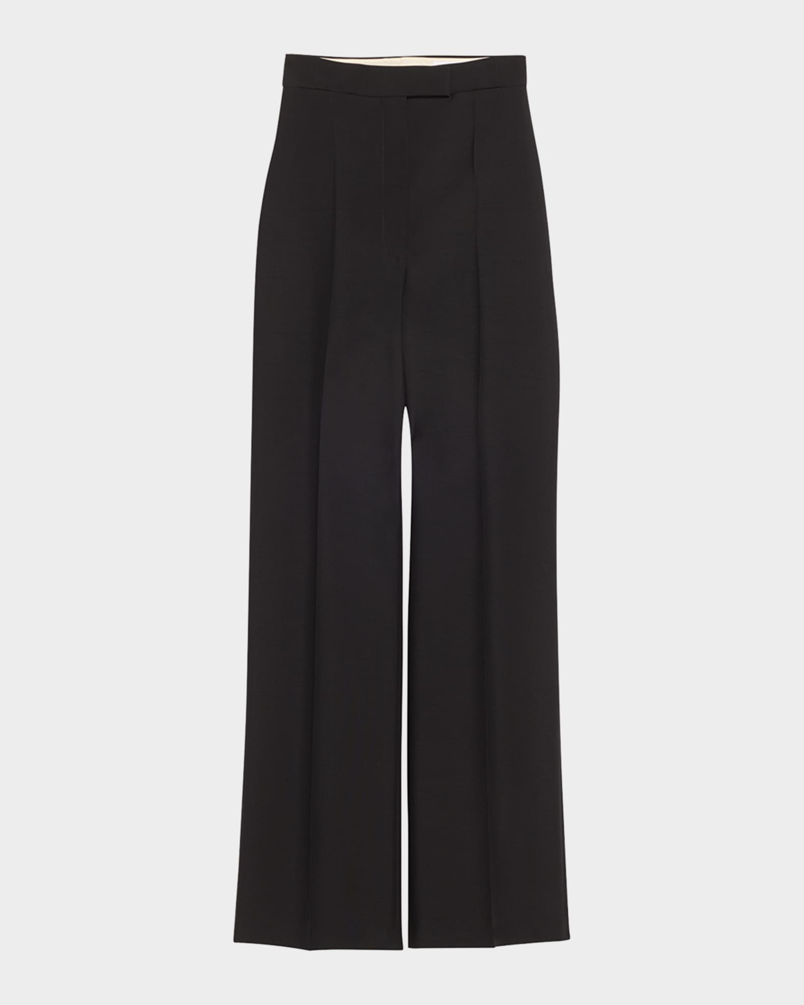 High-Rise Wide-Leg Wool Trousers 0