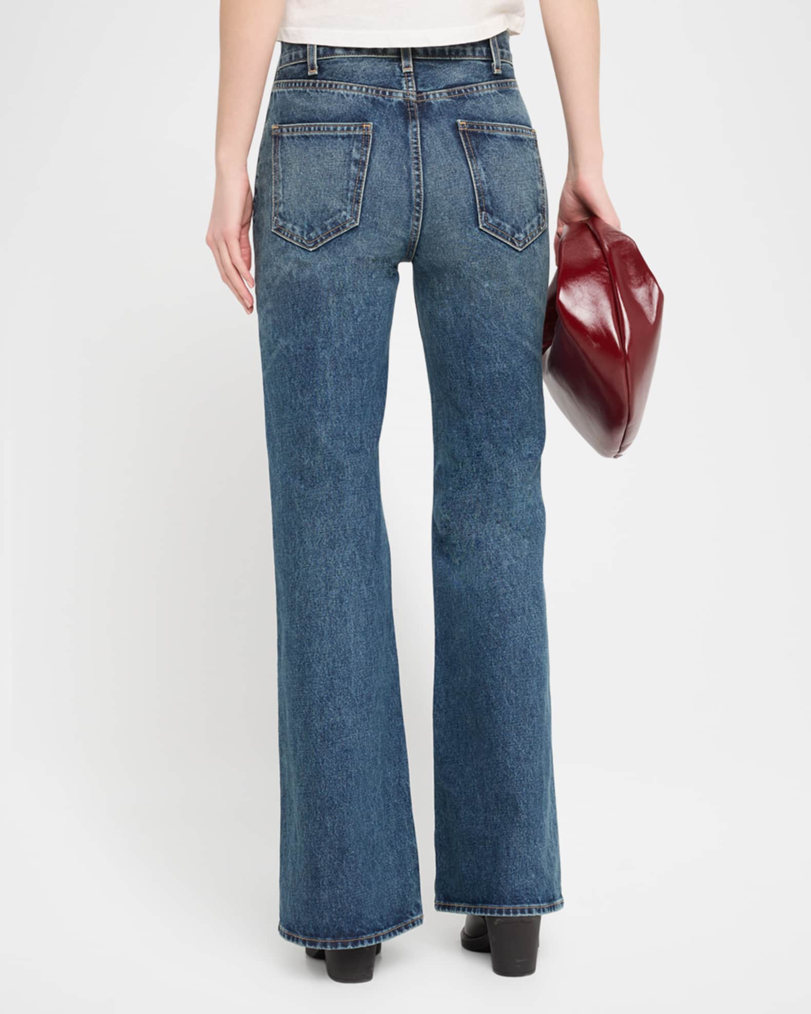 Nili Lotan Roe Mid-Rise Flare Jeans | Neiman Marcus