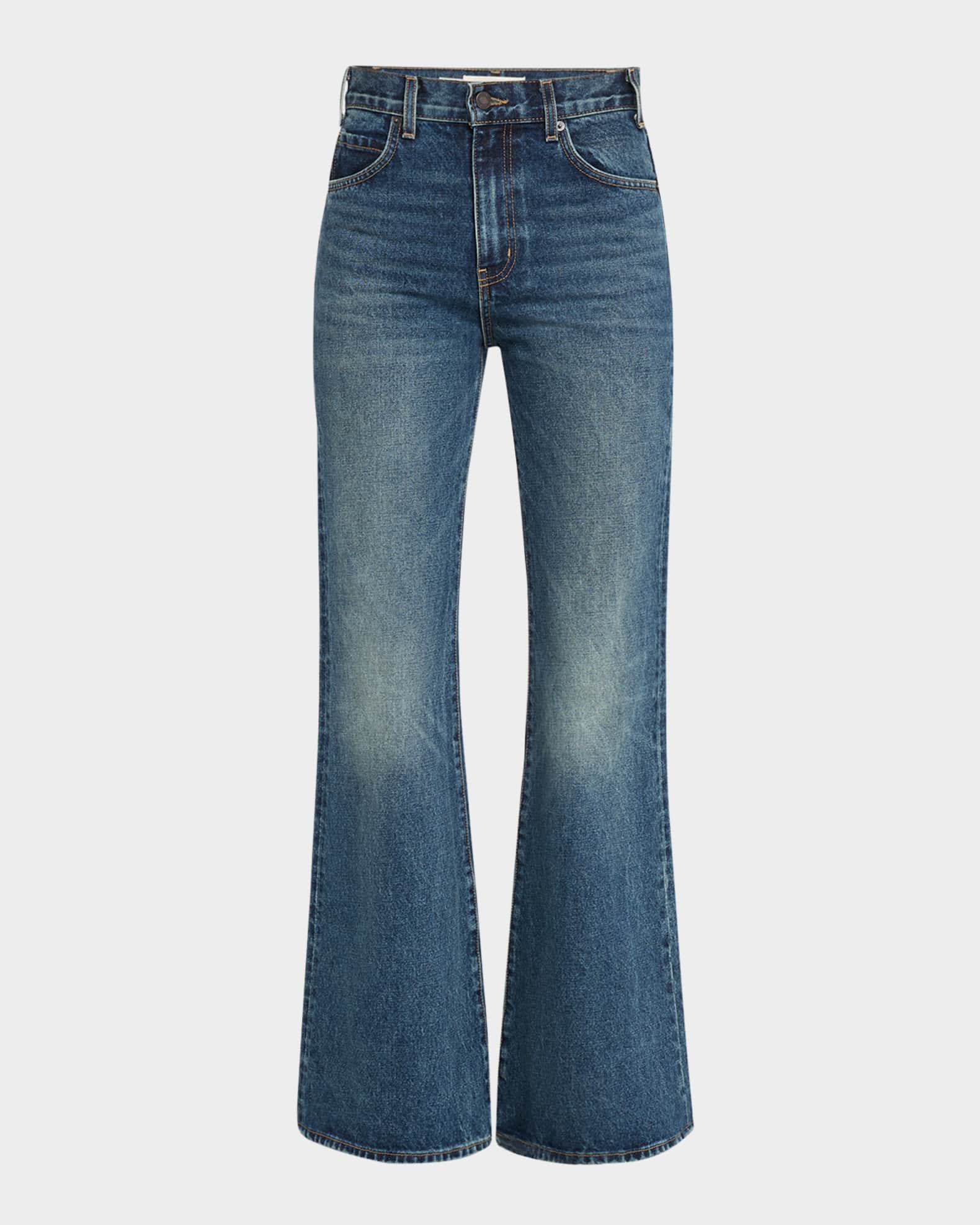 Roe Mid-Rise Flare Jeans 0