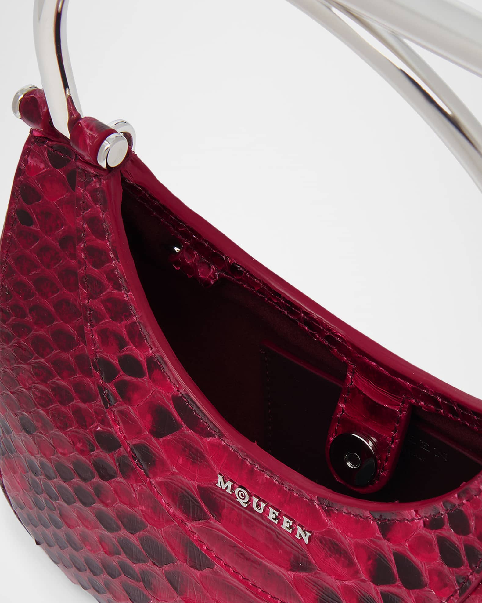 【おしゃれ】 Bag Top-Handle Python T-Bar Mini McQueen | Marcus Neiman バッグ