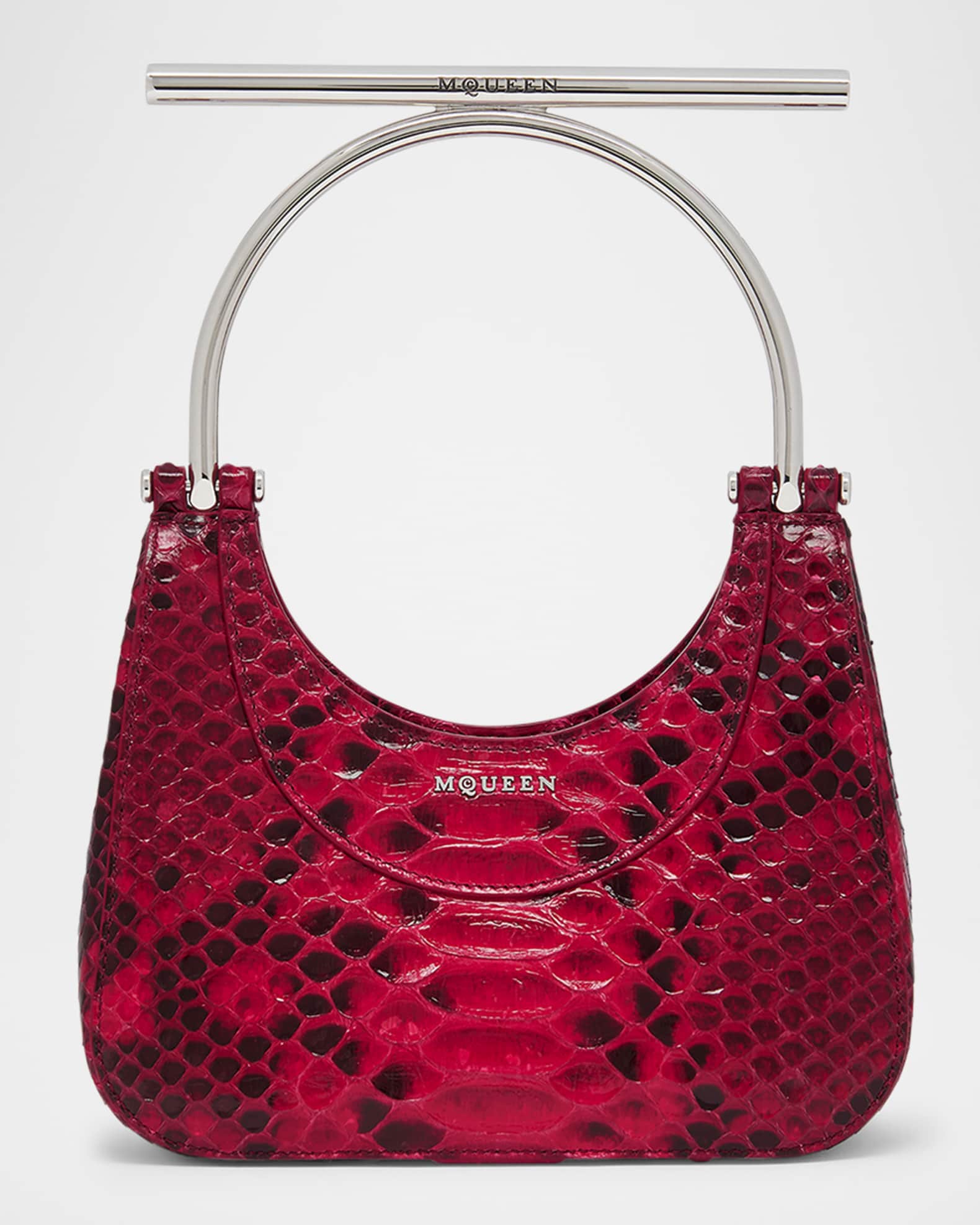 Mini T Bar Python Top Handle Bag