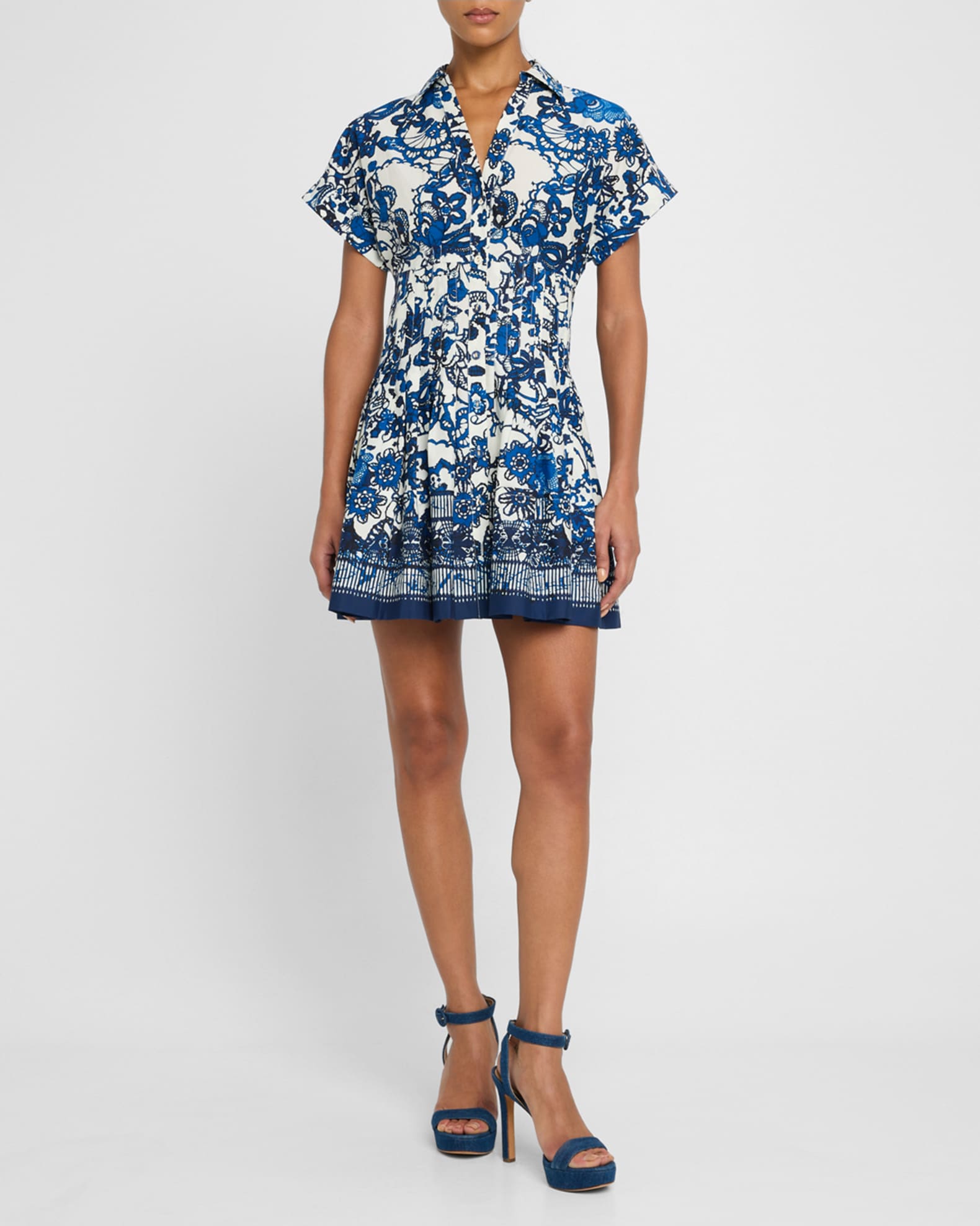 Nash Printed Button-Front Mini Dress - Thumbnail 2