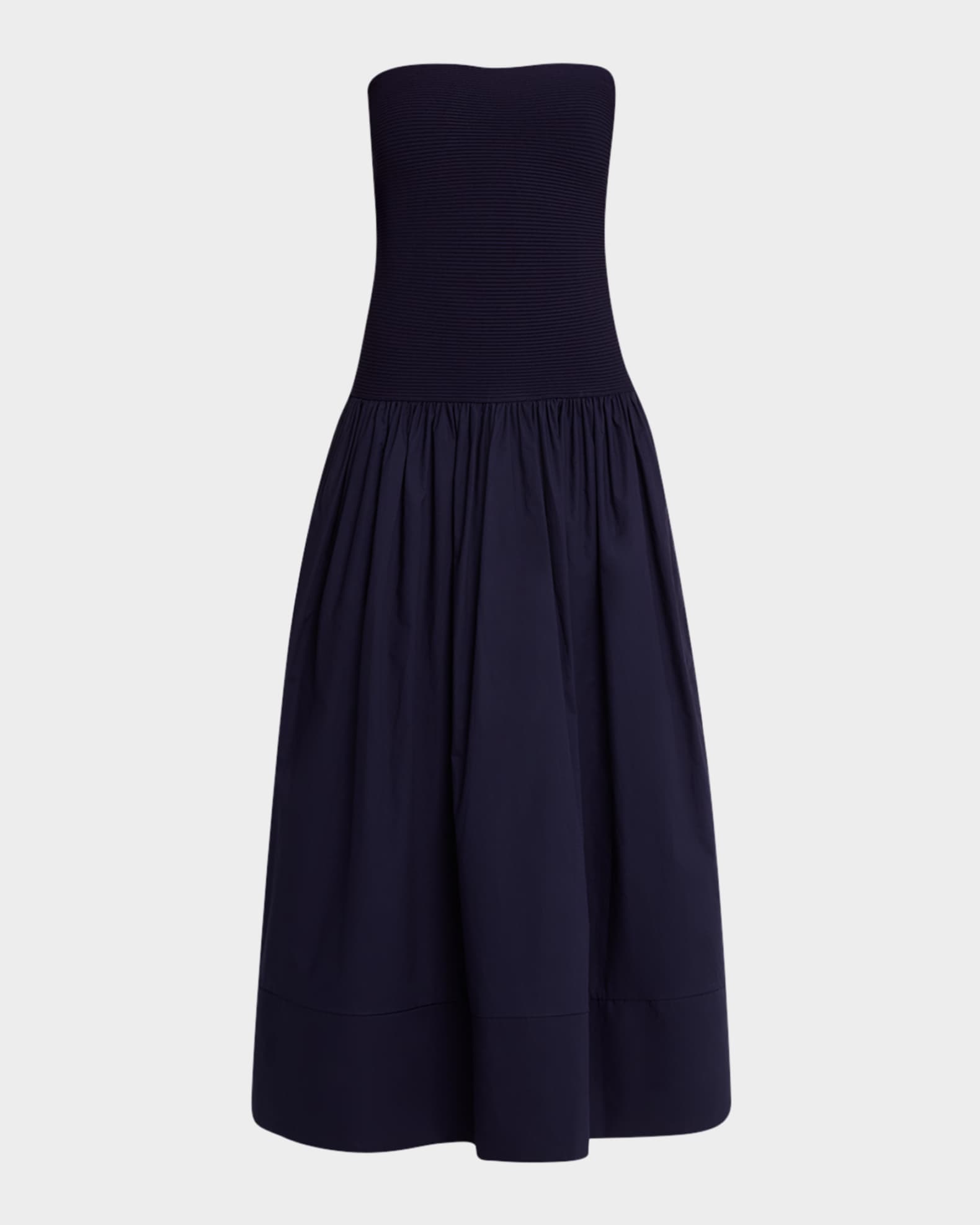 Glasbury Strapless Drop-Waist Midi Dress 0