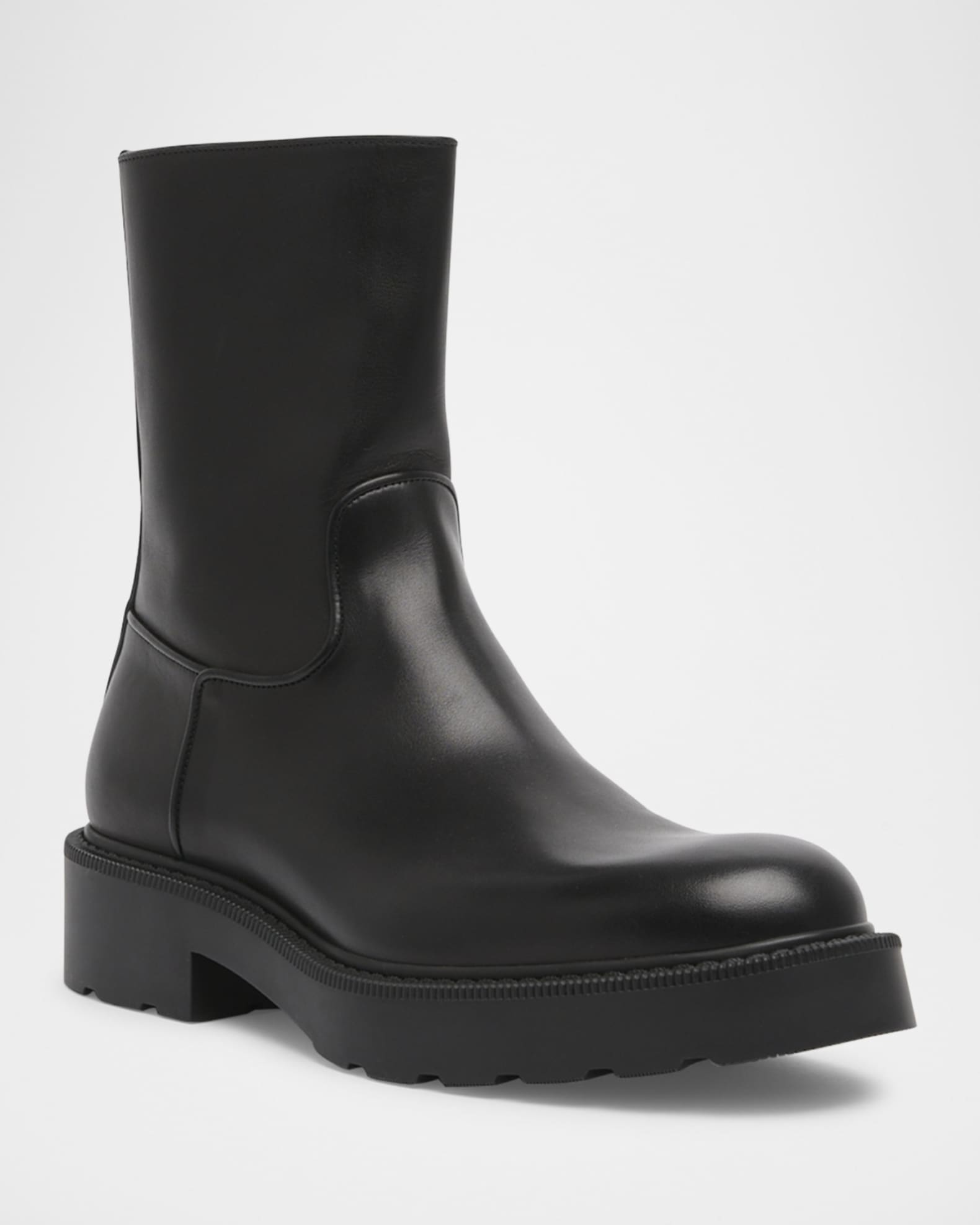 Leather Short Moto Boots 1